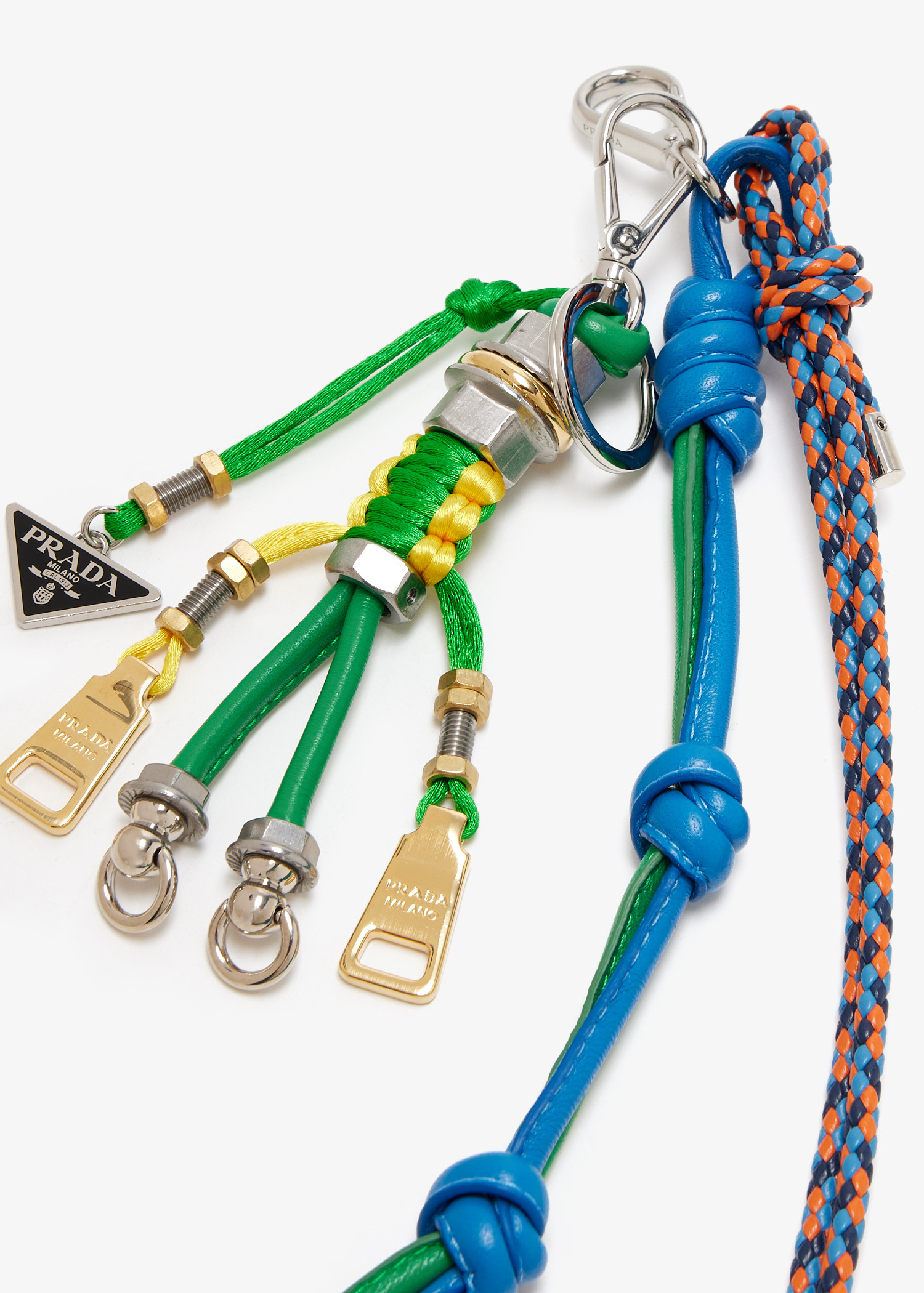 Prada Pop Strings Nappa leather and metal bag charm for Men - Multicolored  in UAE | Level Shoes