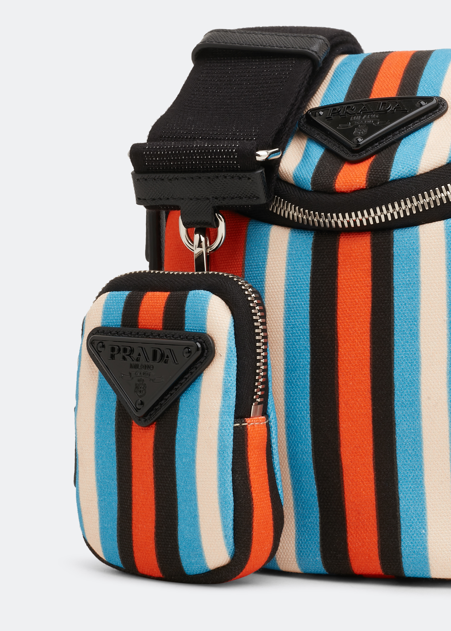 

Printed canvas shoulder bag, Multi-coloured