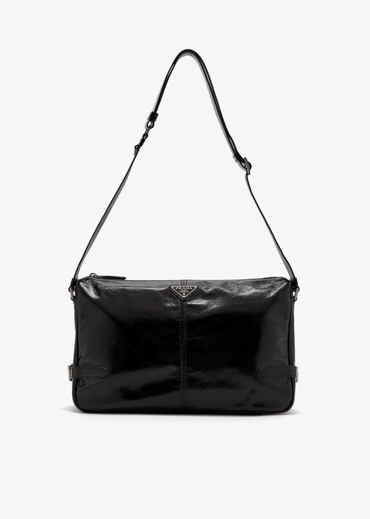 

Leather shoulder bag, Black