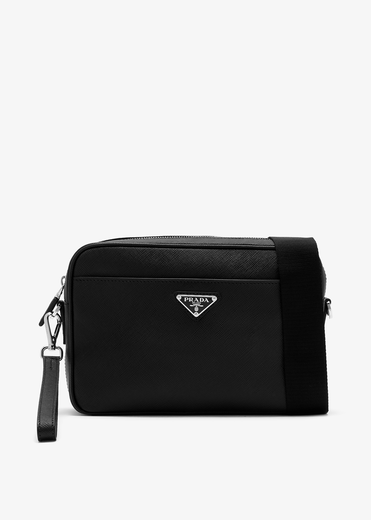 

Saffiano leather shoulder bag, Black