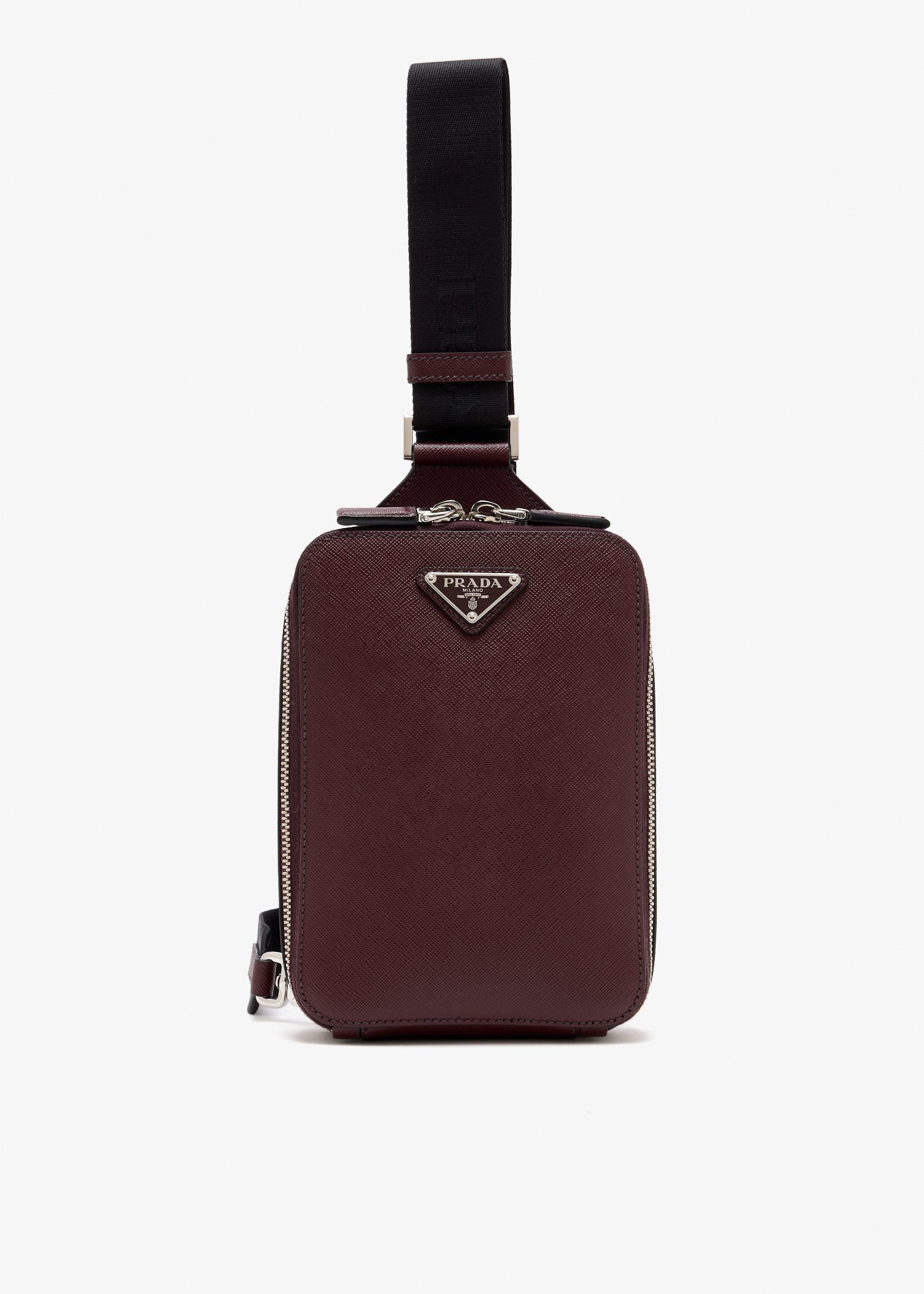 

Brique Saffiano leather bag, Burgundy