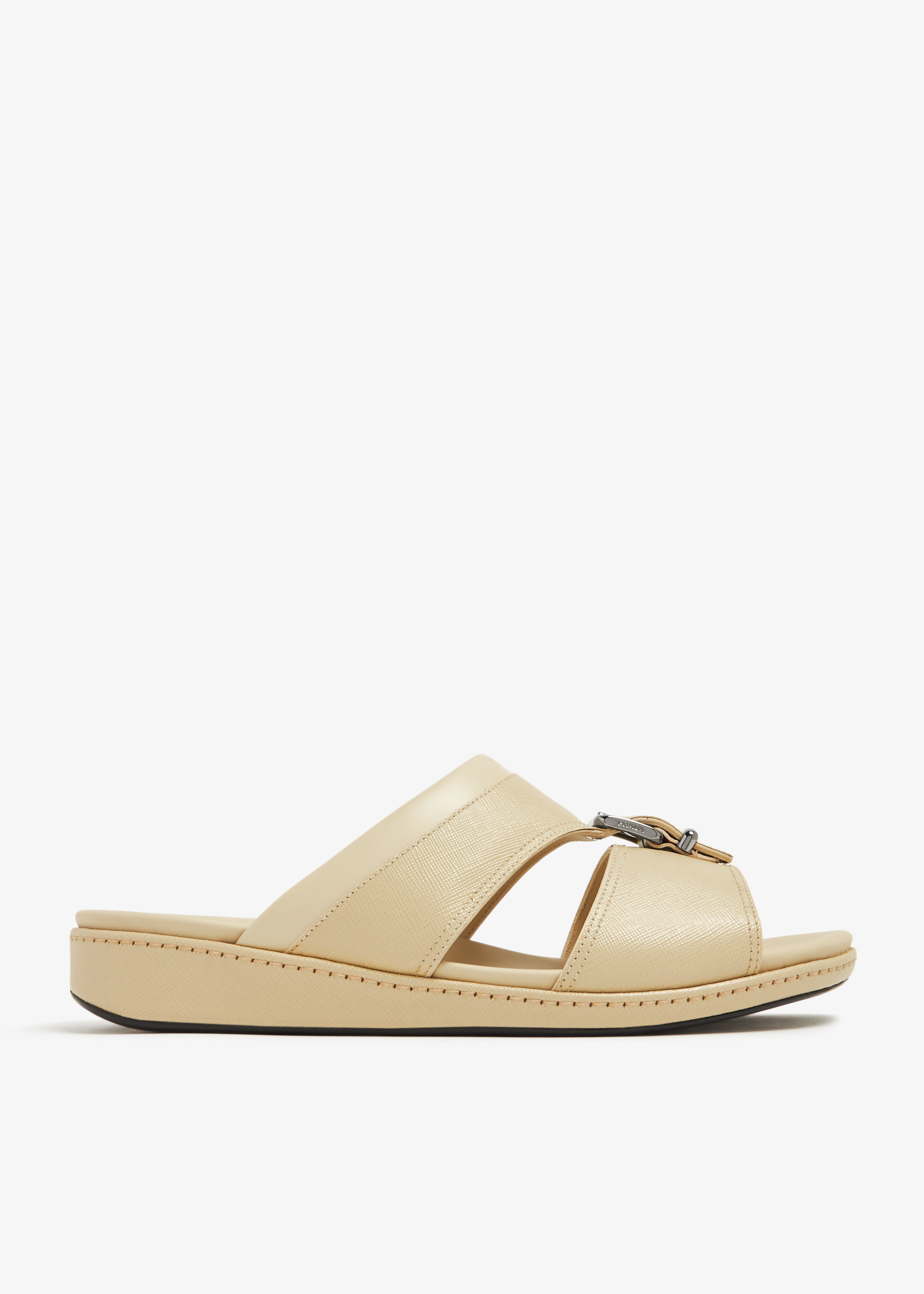 

Saffiano leather sandals, Beige