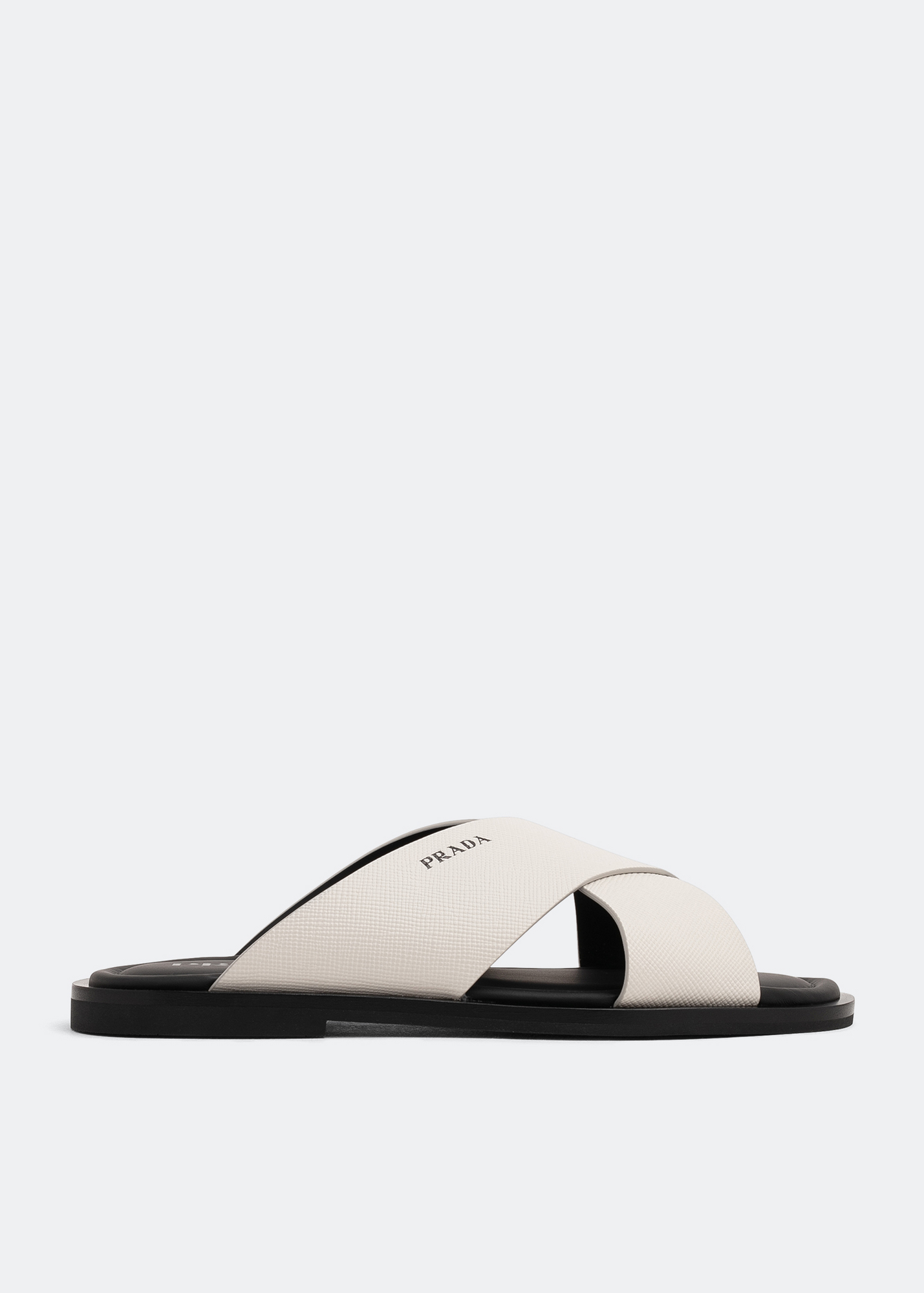 

Saffiano leather sandals, White