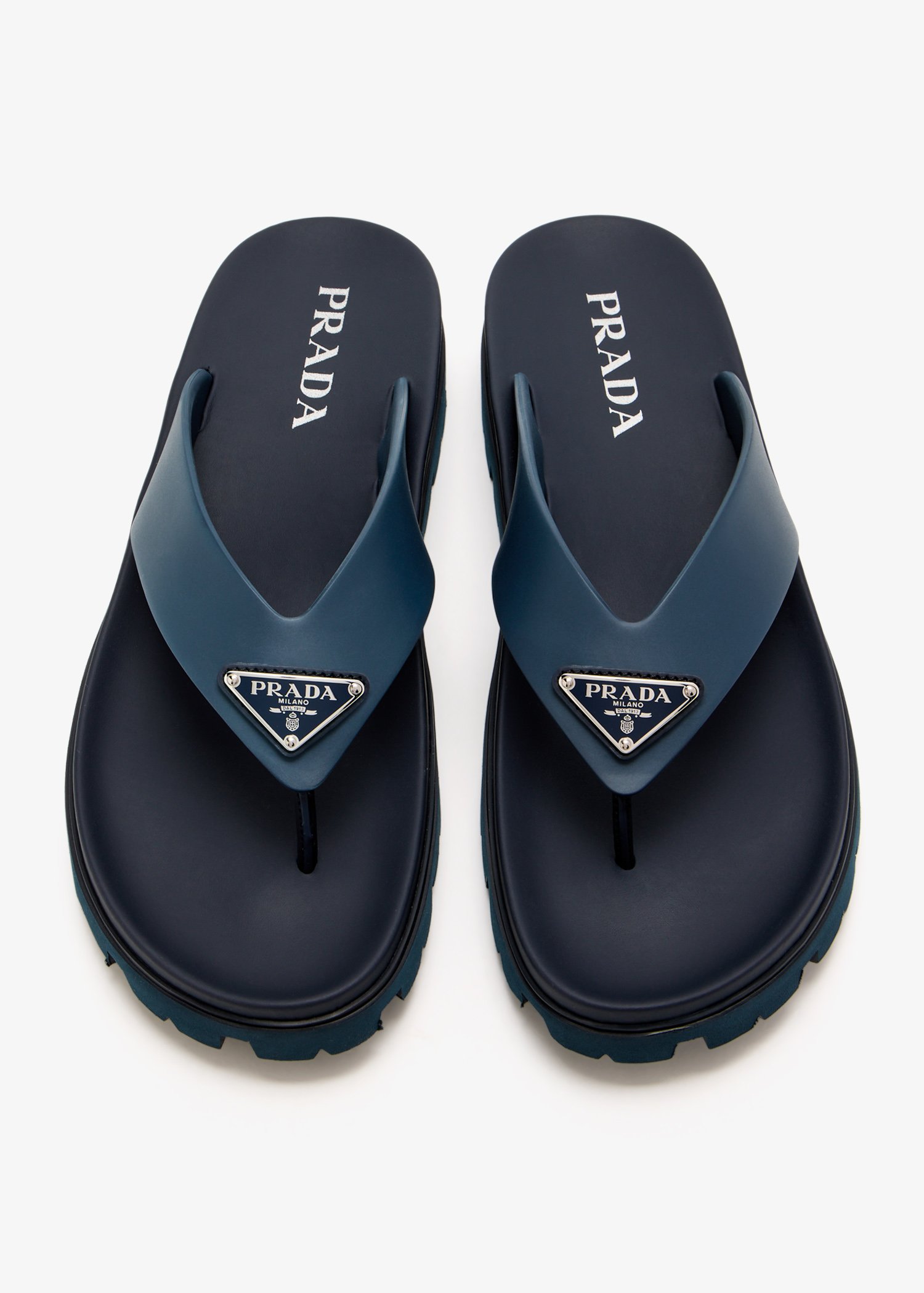 

Rubber thong sandals, Navy
