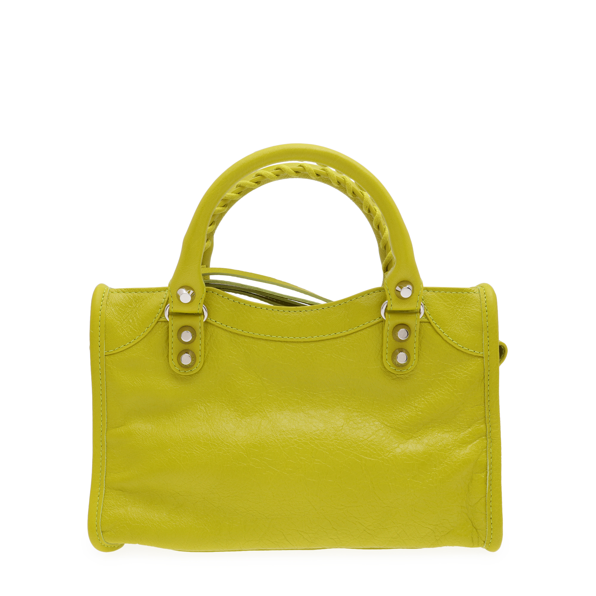 Balenciaga mini city bag yellow 2025