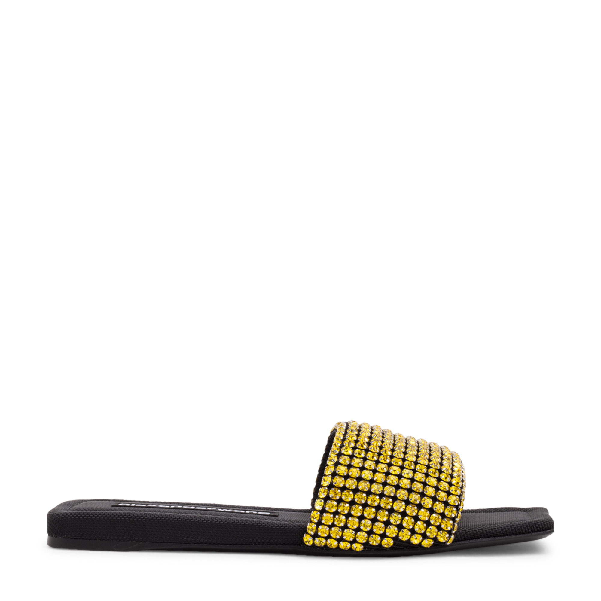 Alexander Wang Anya crystal slides for Women - Yellow in KSA