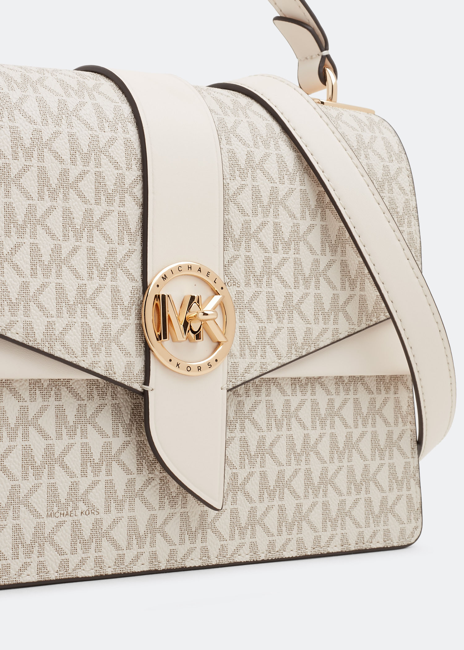 

Greenwich medium logo satchel, White