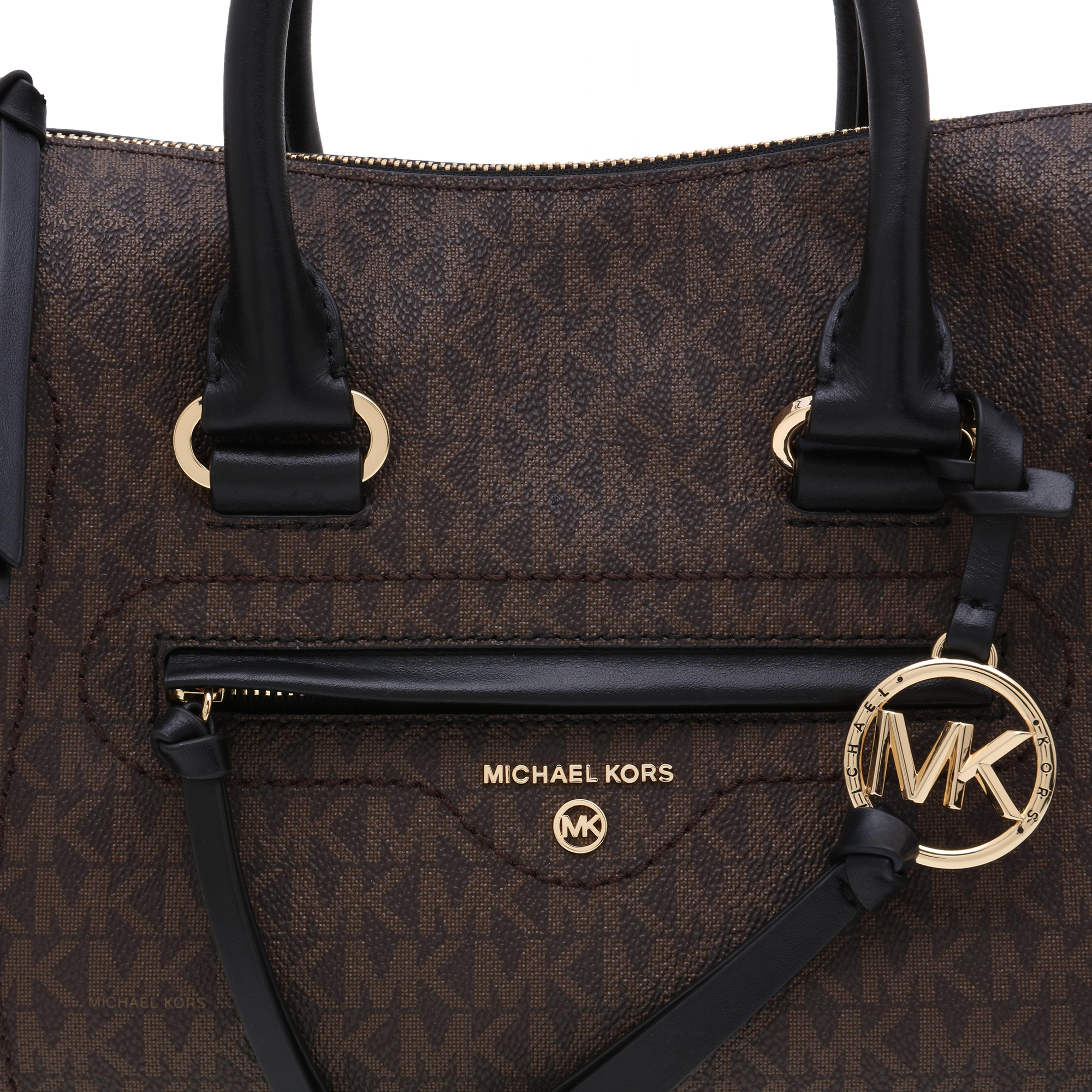 

Carine leather satchel, Multi-coloured