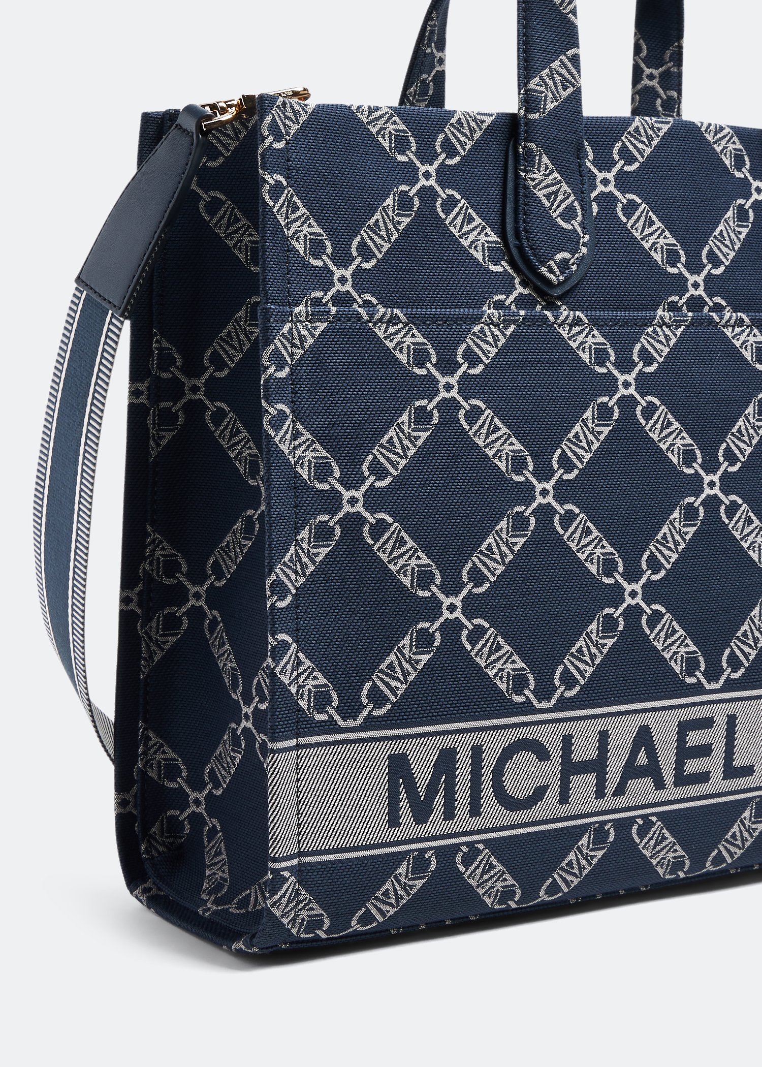 MICHAEL Michael Kors Gigi Large Cotton-blend Tote Bag in Blue