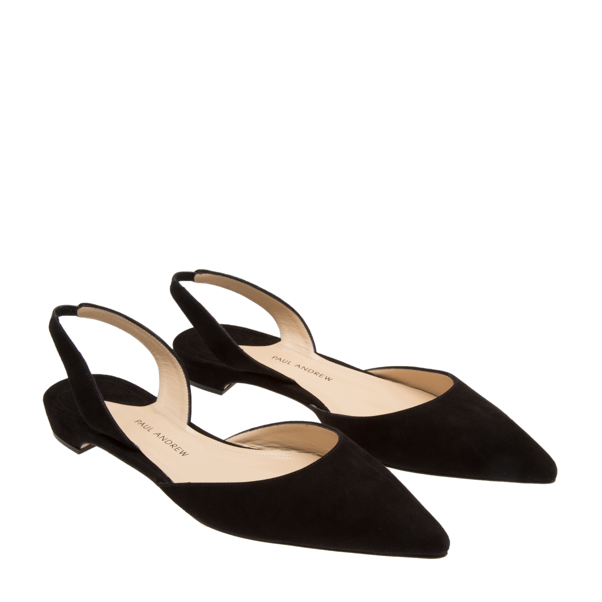 

Rhea suede point-toe flats, Black