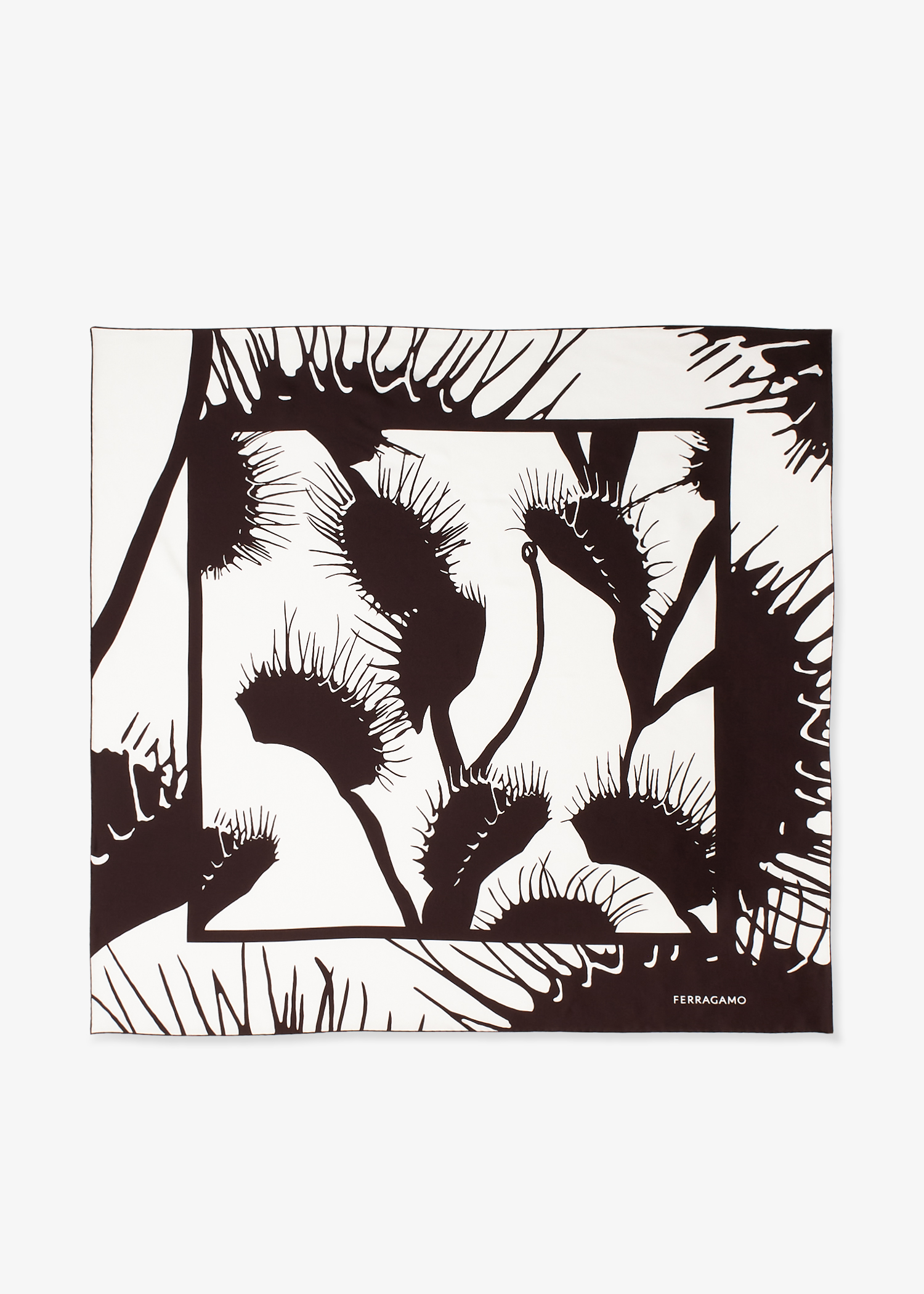 

Venus print silk foulard, Brown