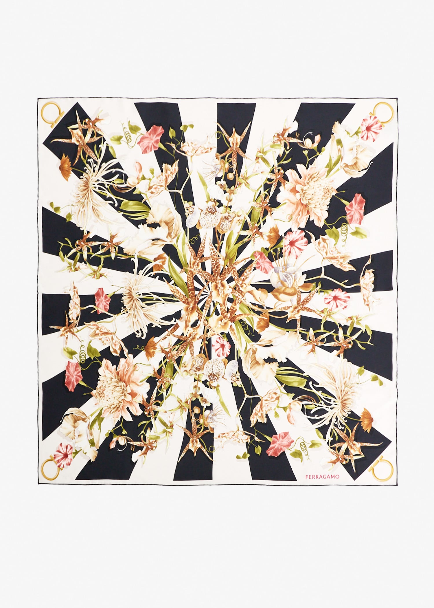 

Gaia print silk scarf, Printed