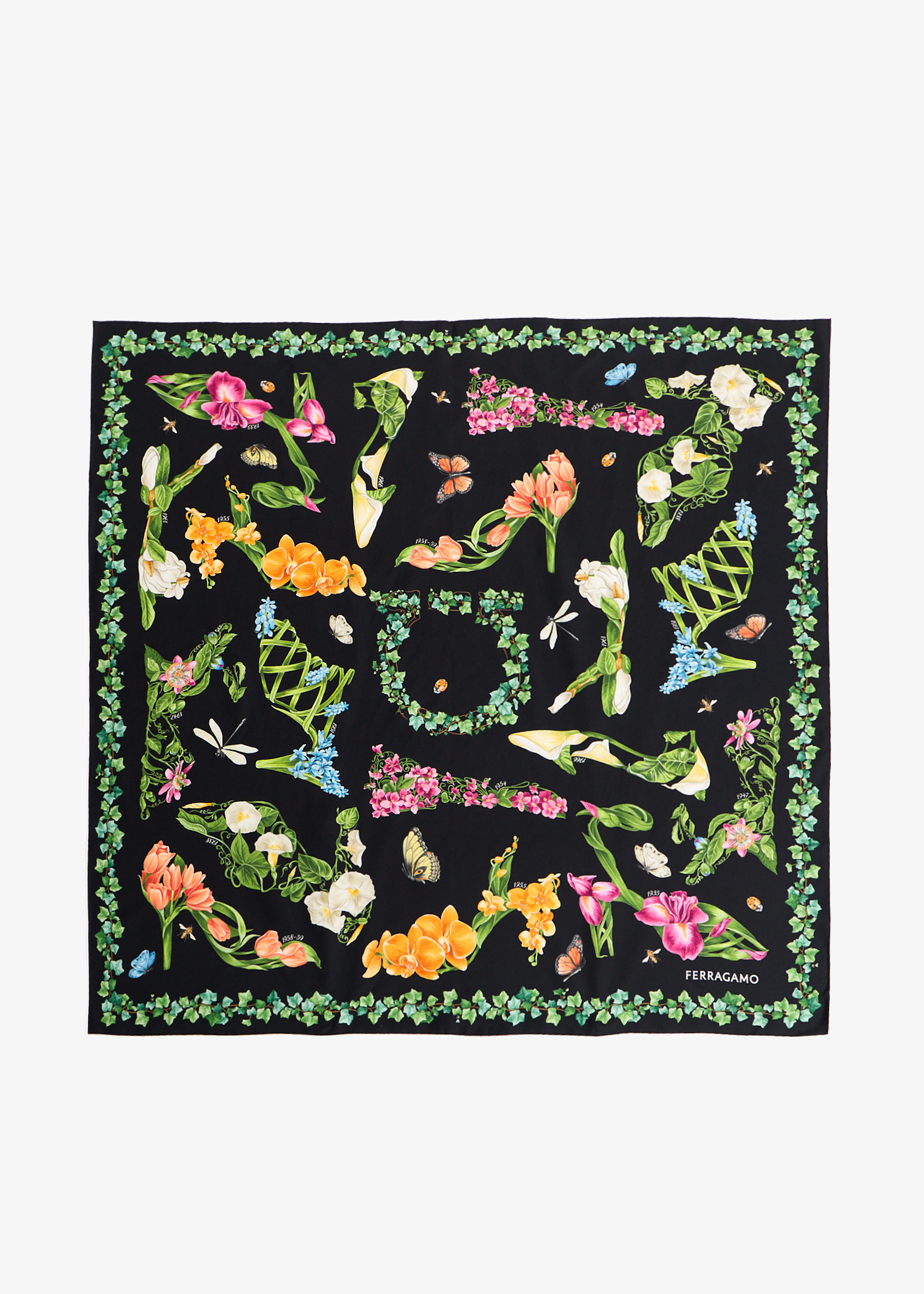 

Eden shoes printed scarf, Black