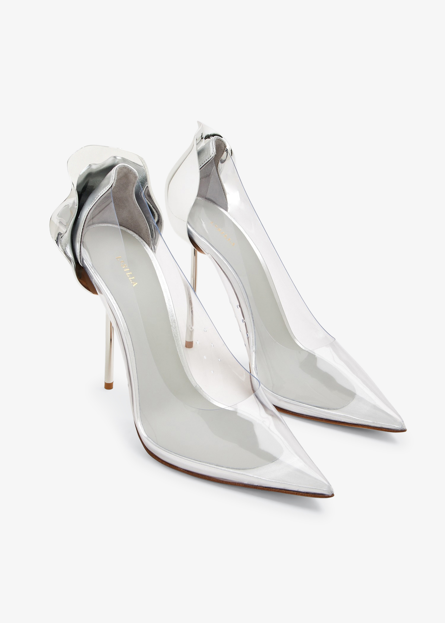 Le Silla Deco Petalo pumps for Women - Silver in UAE | Level