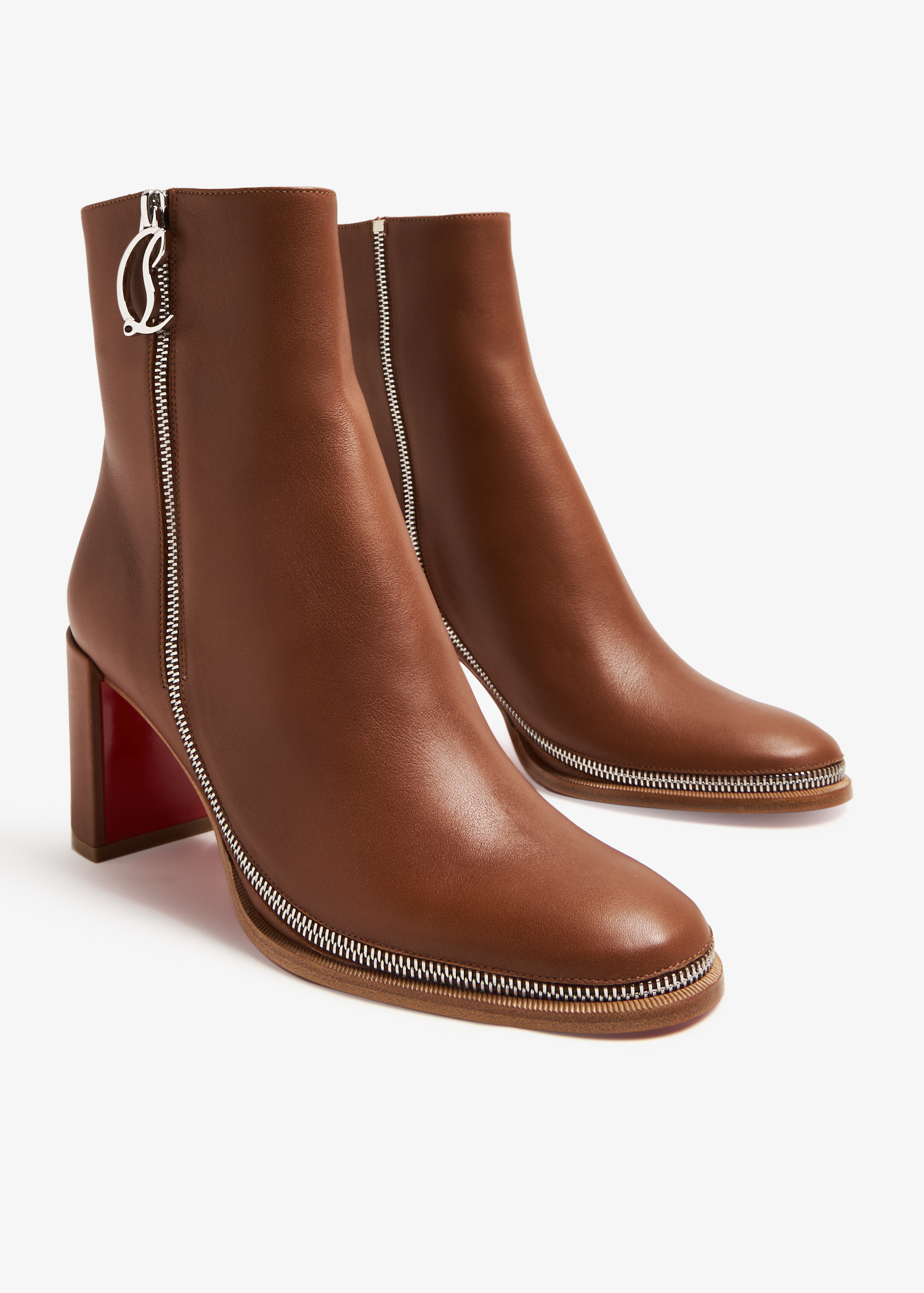 Christian Louboutin CL Zip Booty 70 boots for Women - Brown in UAE