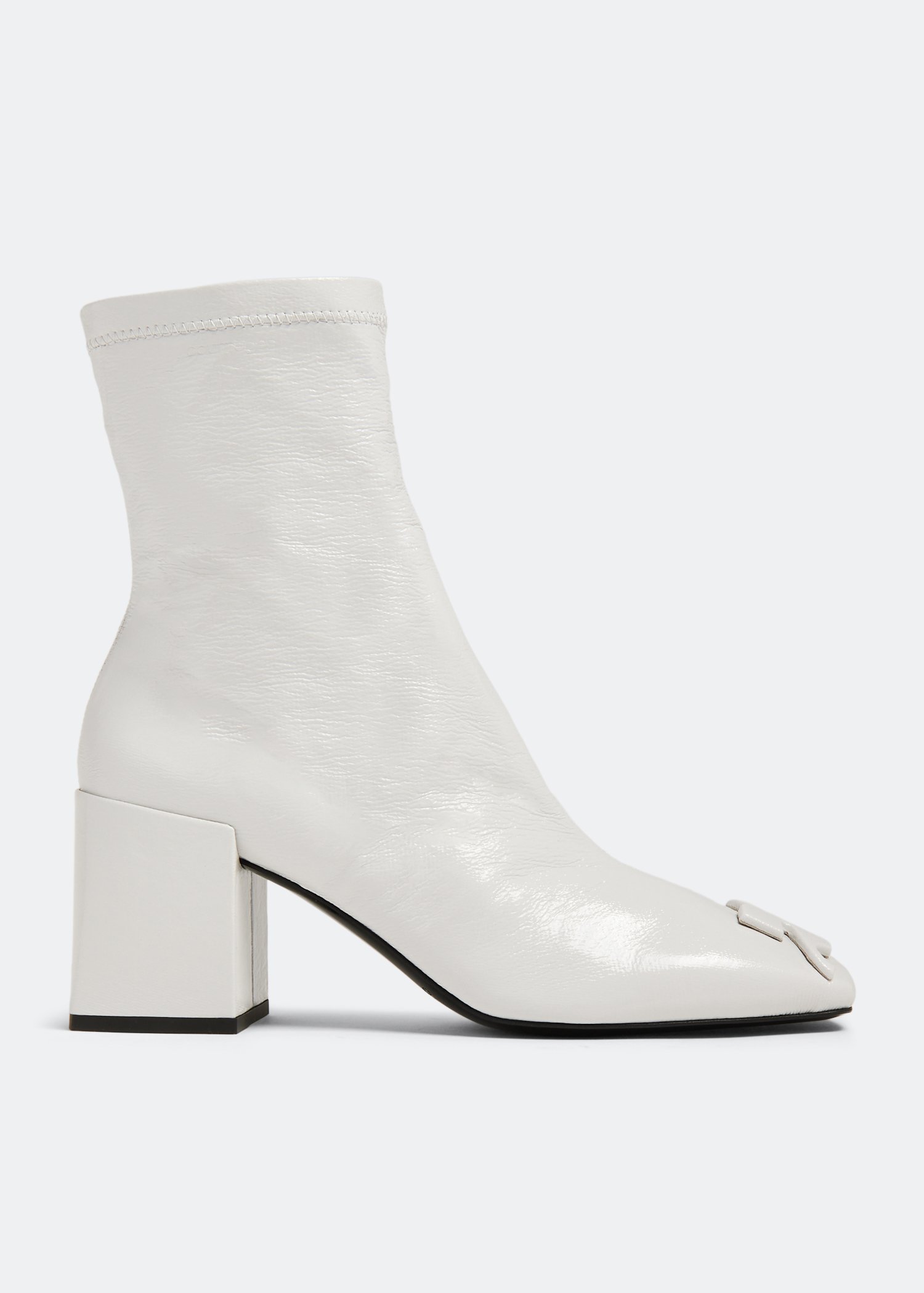 

Heritage vinyl ankle boots, White