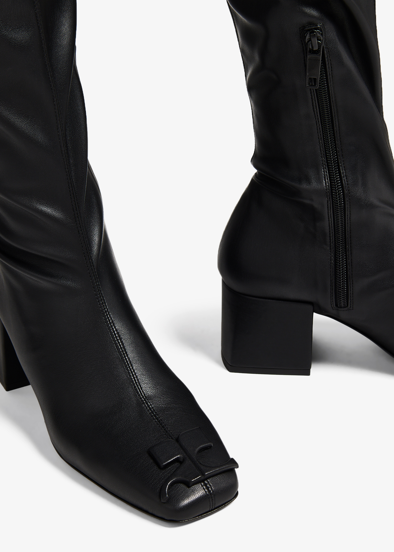 Courrèges Heritage nappa knee-high boots for Women - Black Courrèges Heritage nappa knee-high boots for Women - Black