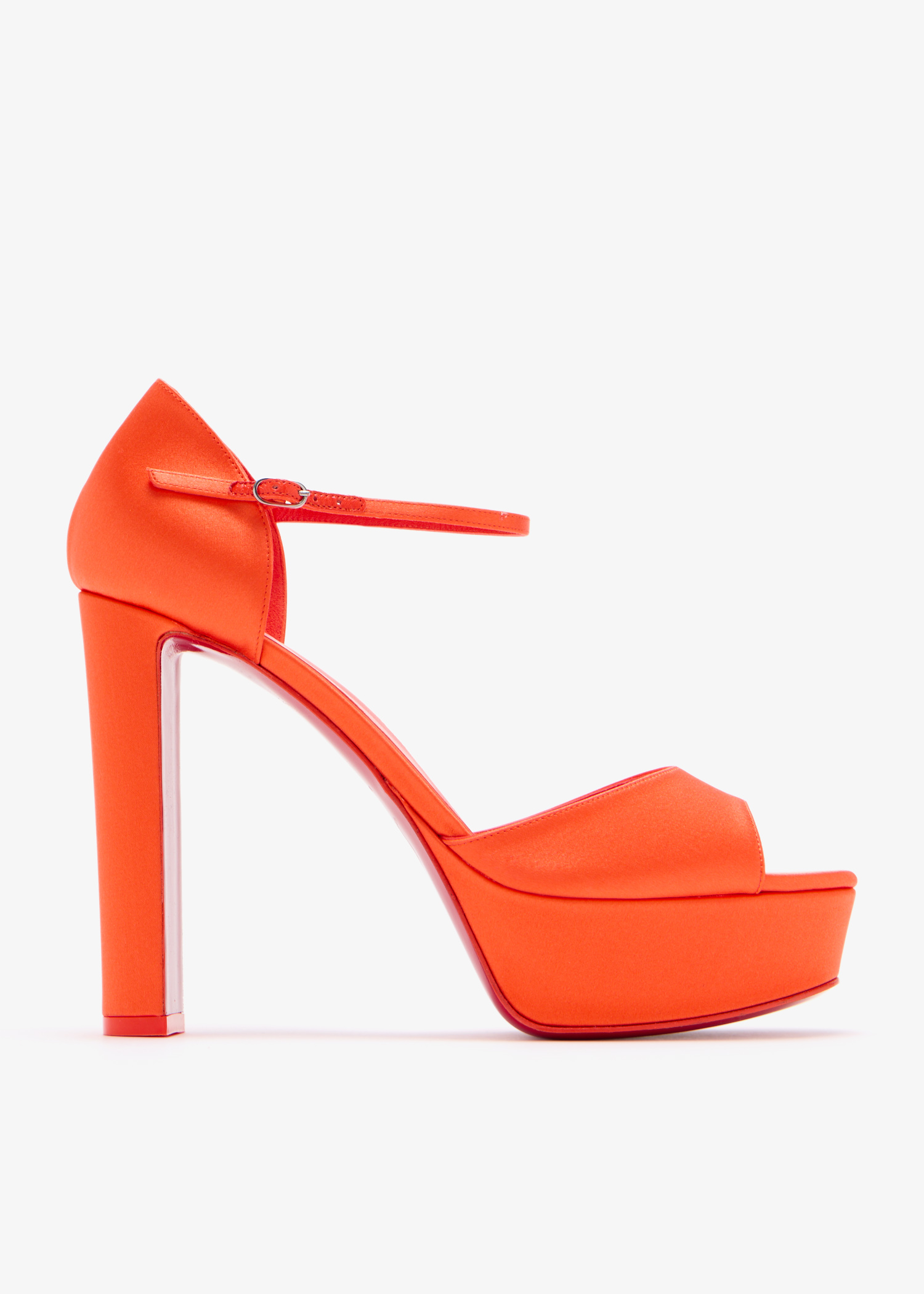 

Sandaloo 130 satin sandals, Orange