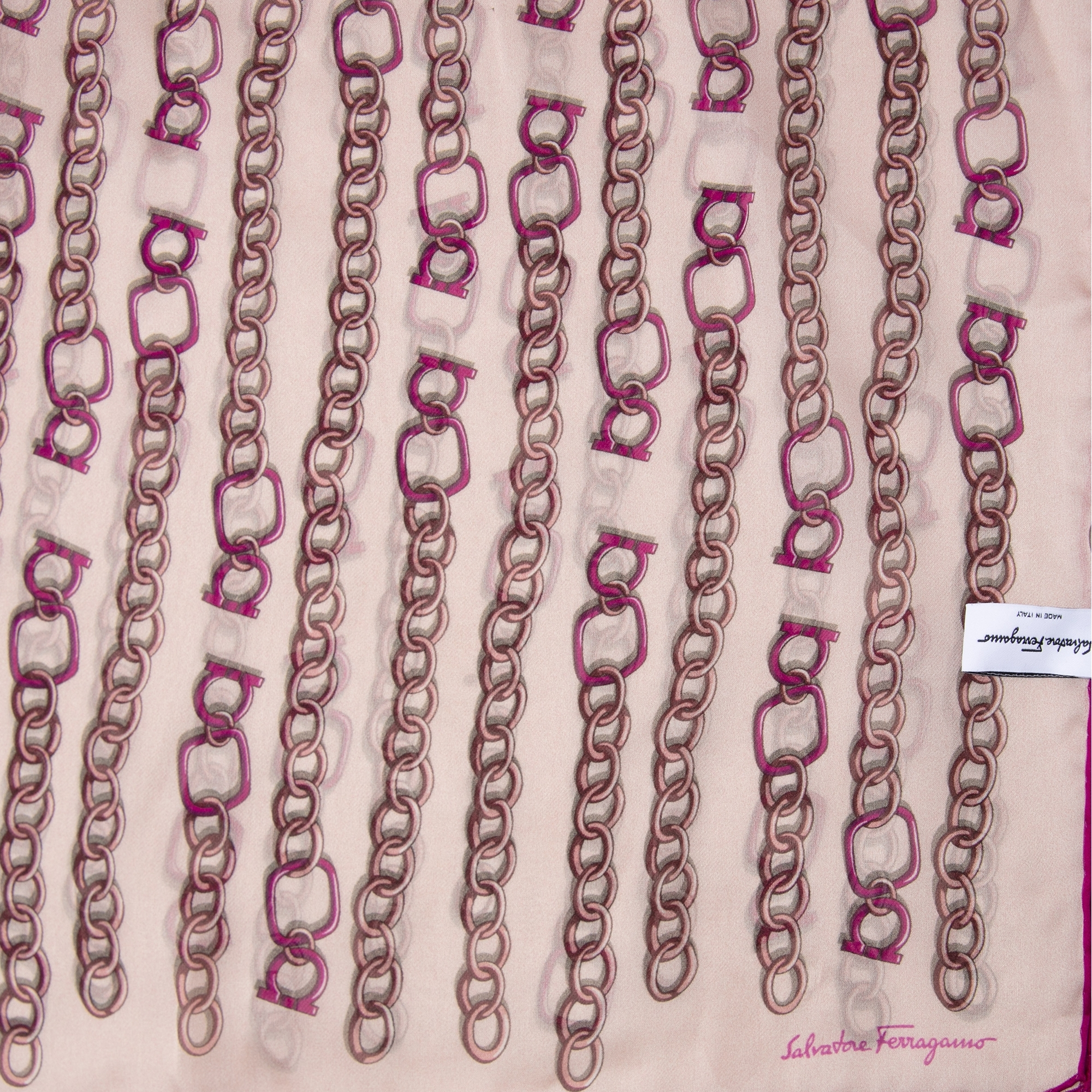 

Chain print scarf, Pink