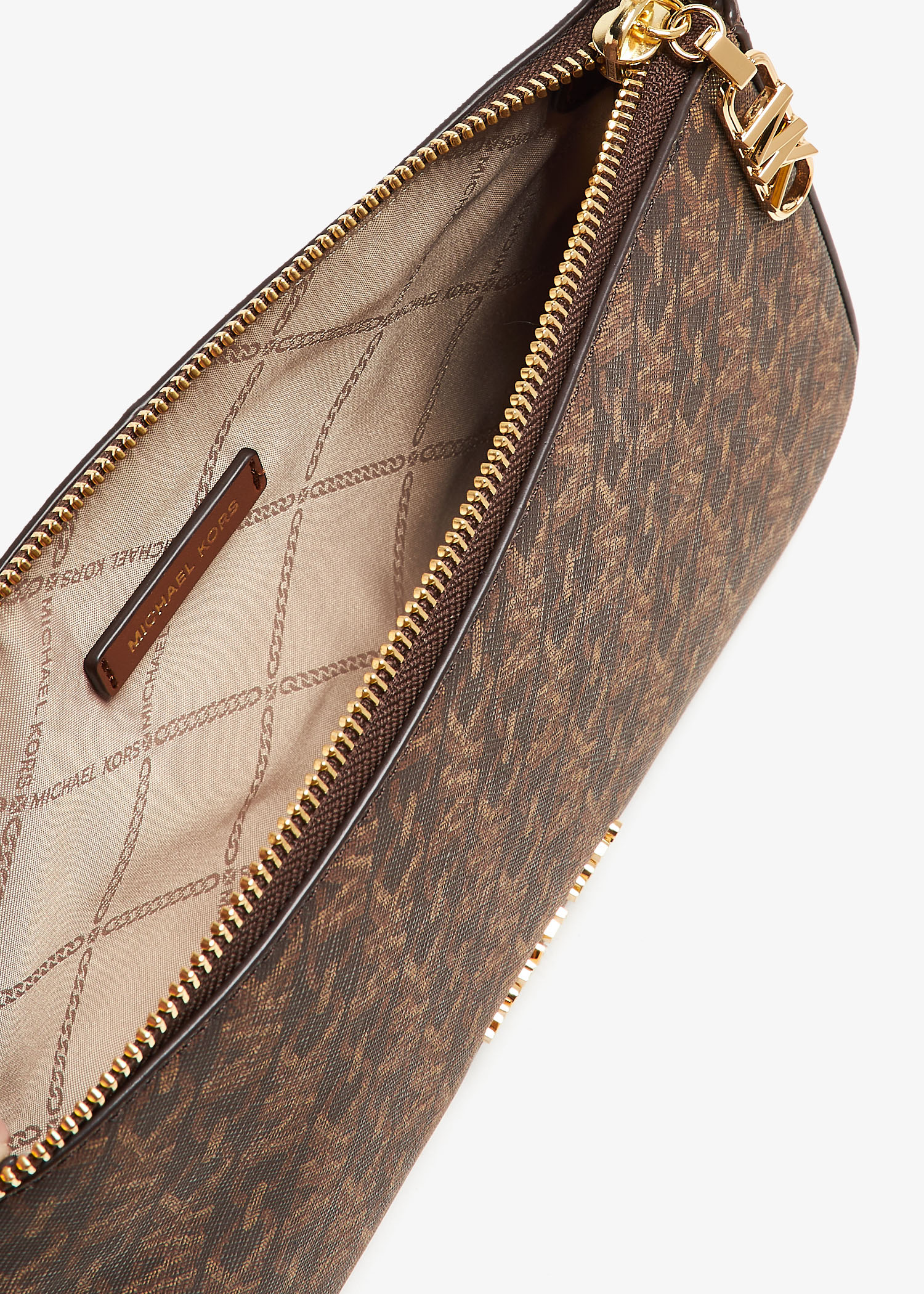 Michael Kors Empire medium chain link pochette bag for Women Brown in KSA Level Shoes