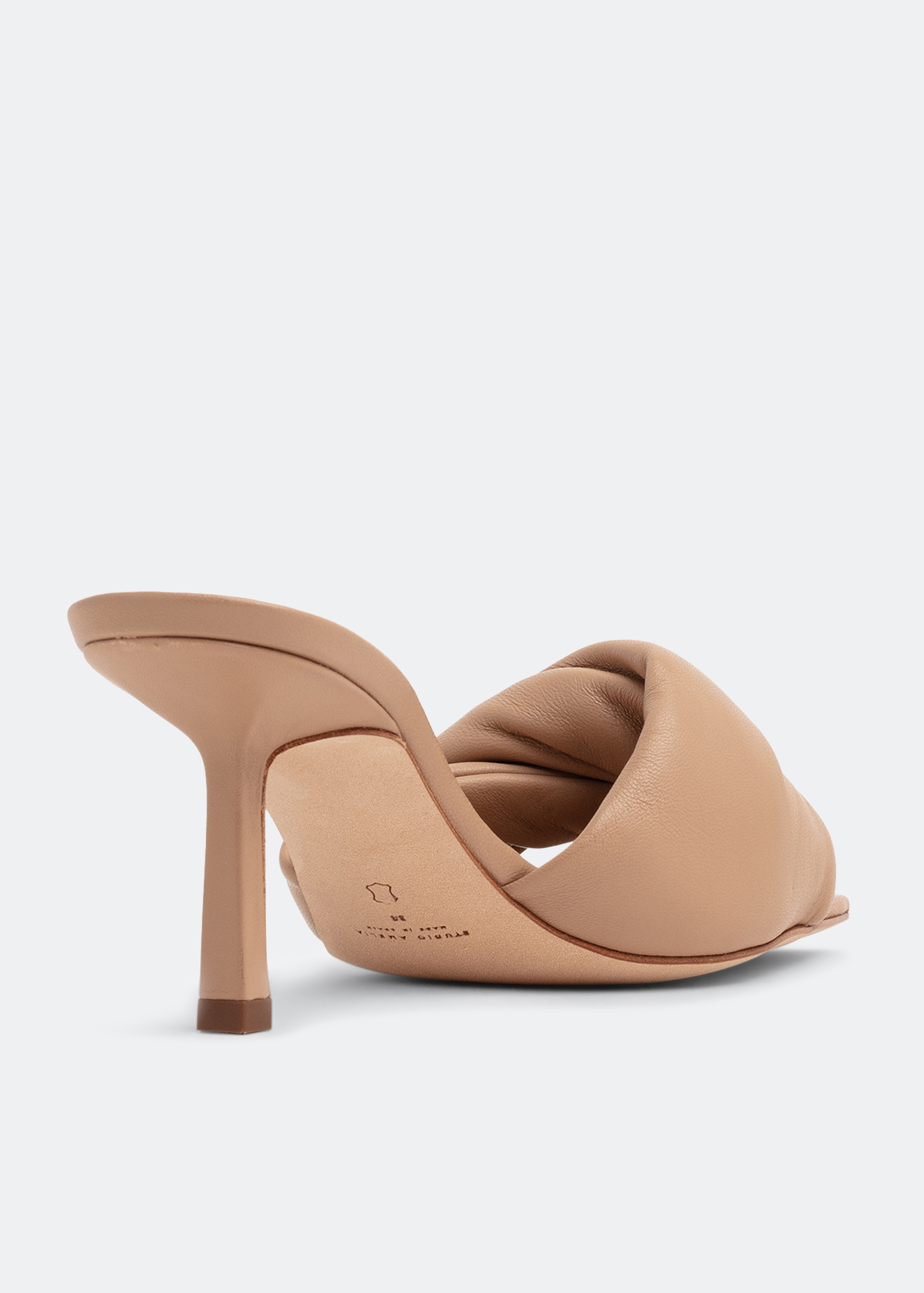 

Twist Front 75 heel sandals, Brown