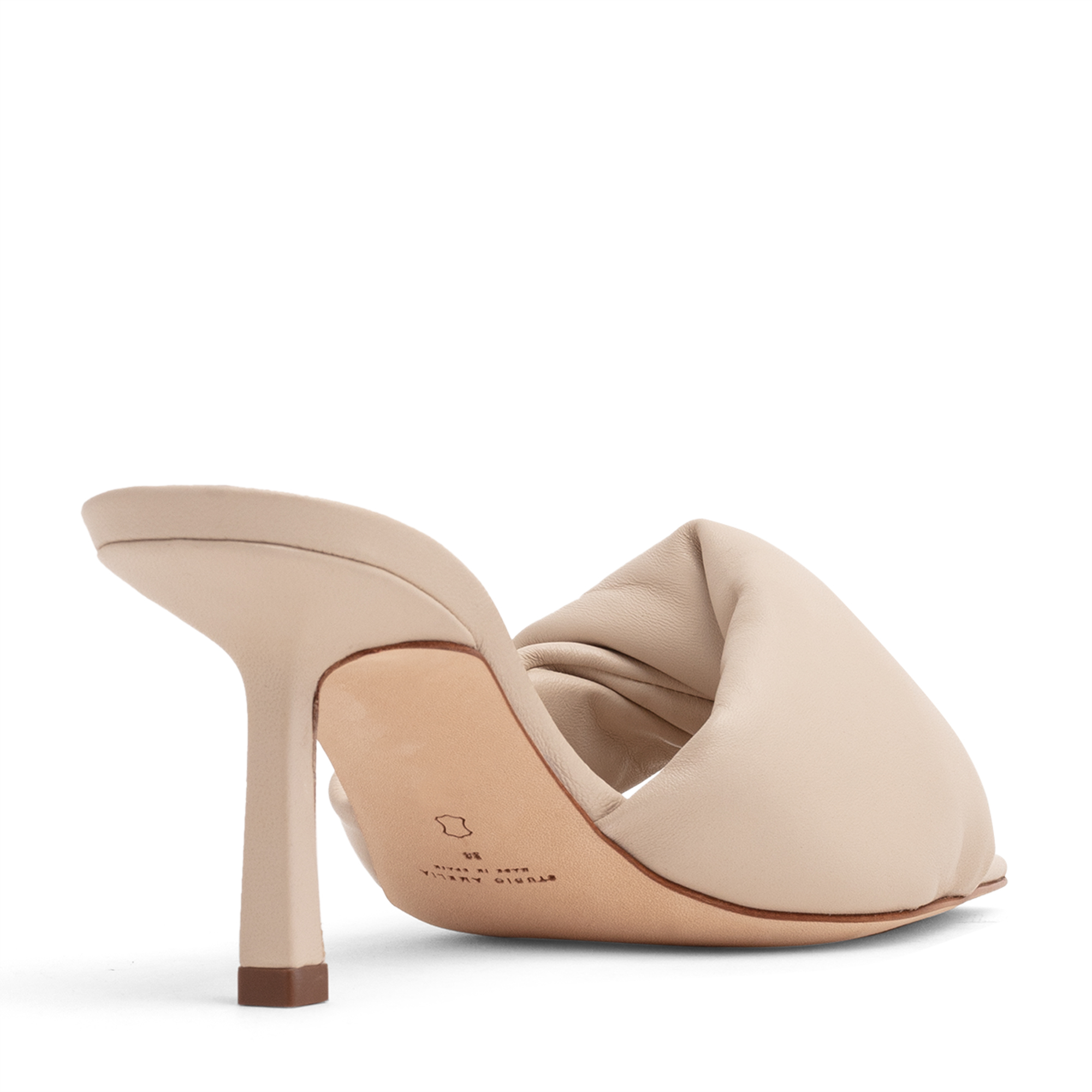 

Twist Front 75 heel sandals, Beige