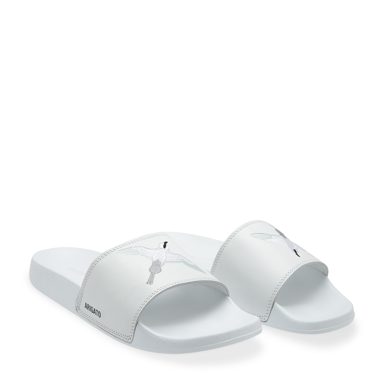 

Leather slides, White