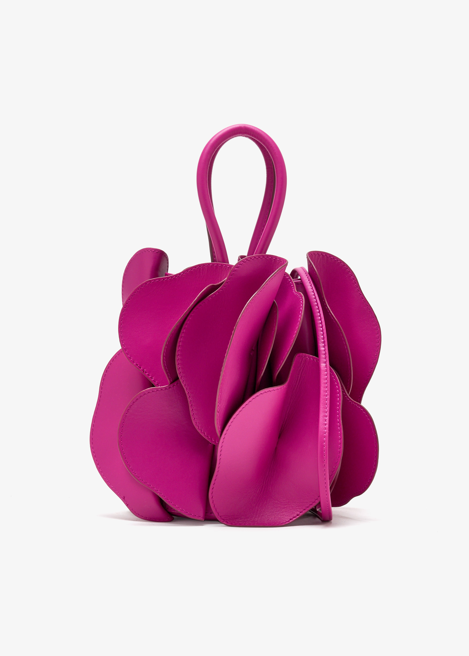 

Leather flower bag, Pink