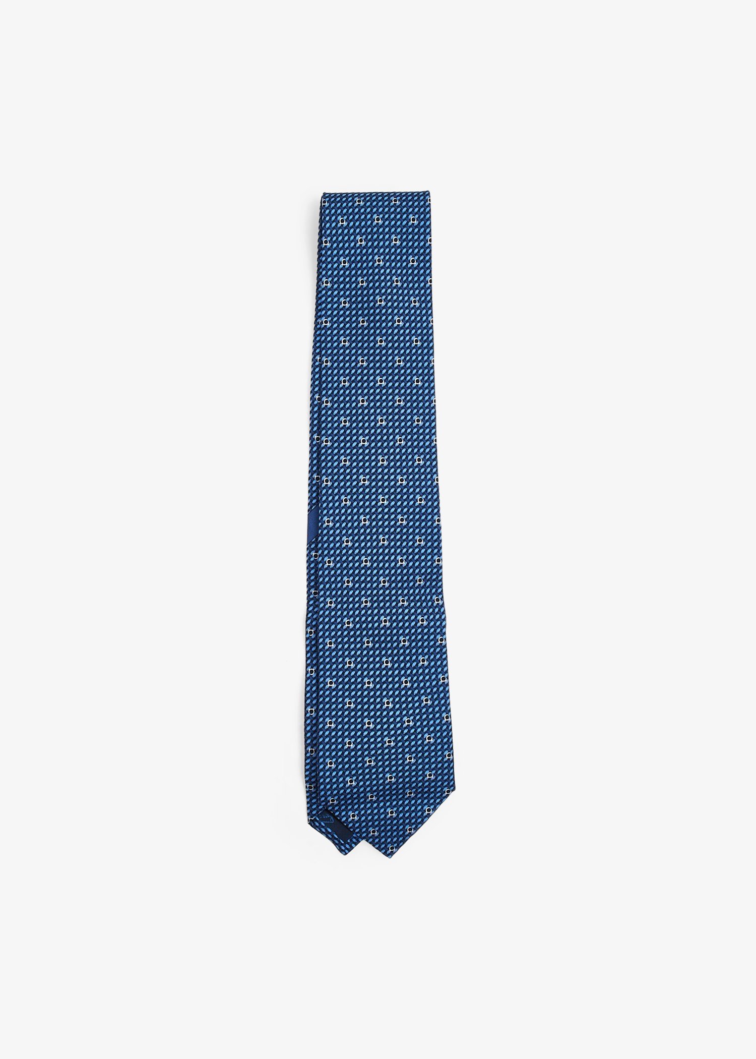 

Gancini print tie, Blue