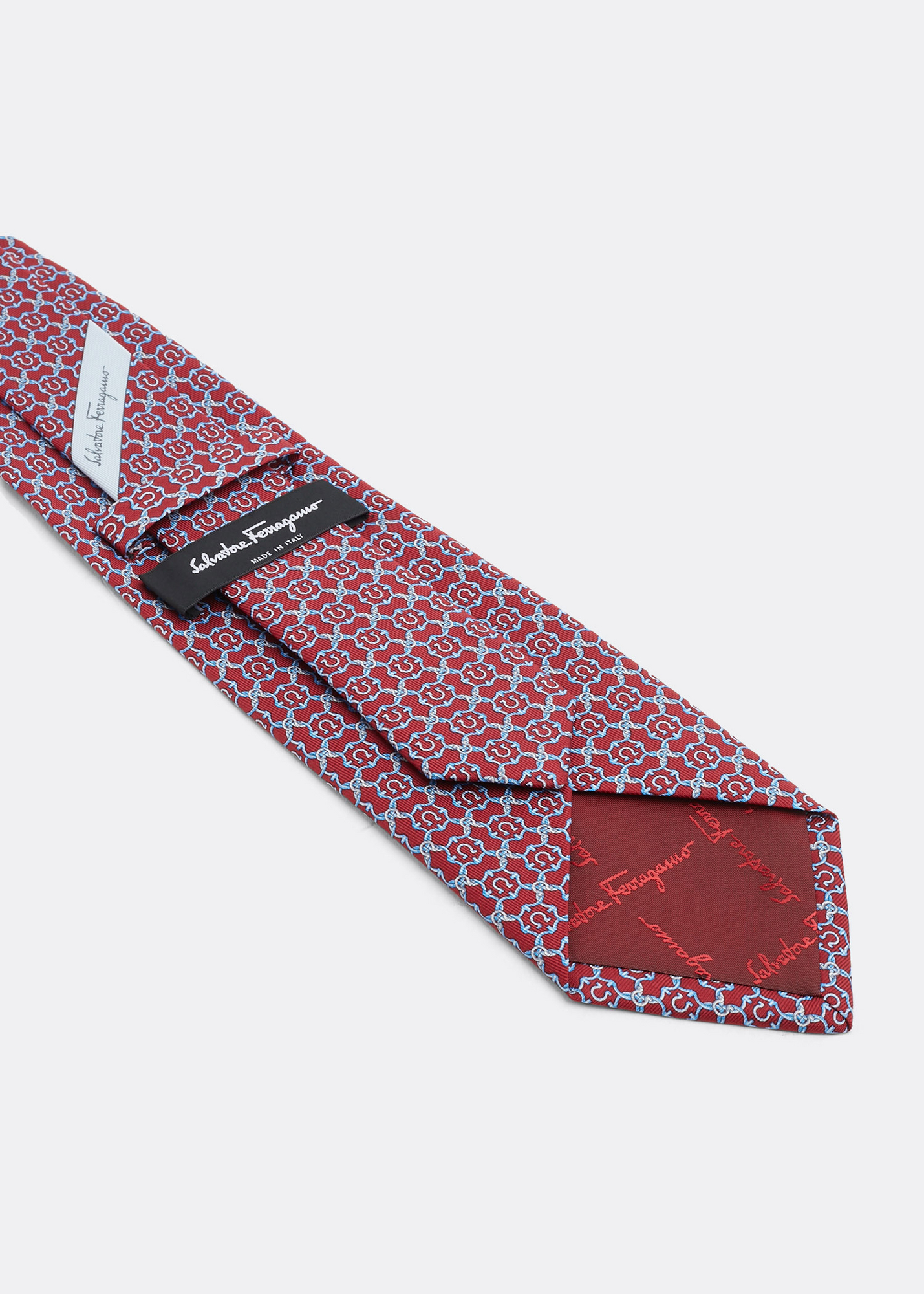 

Gancini Galore print tie, Burgundy