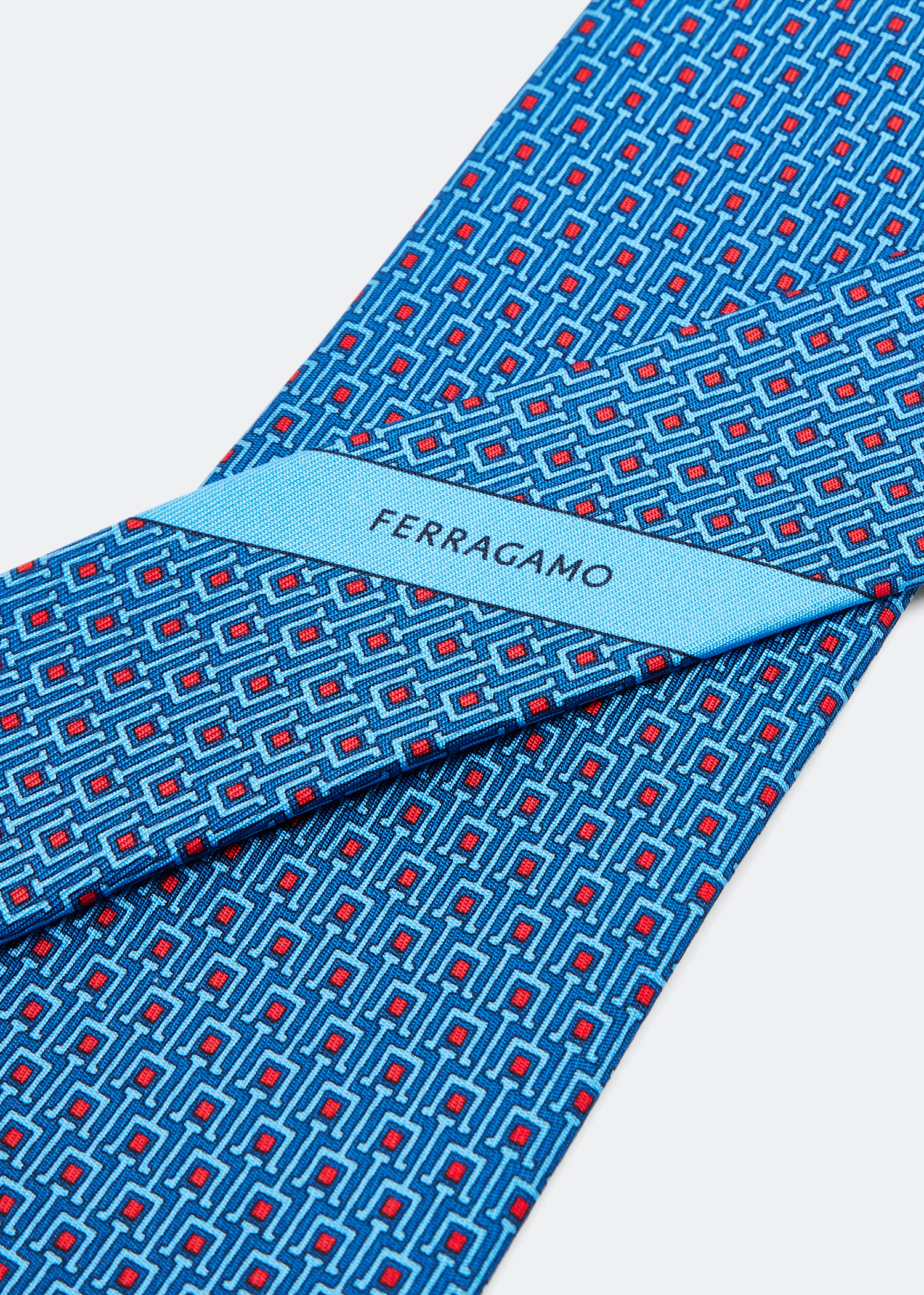 

Ladder print tie, Blue