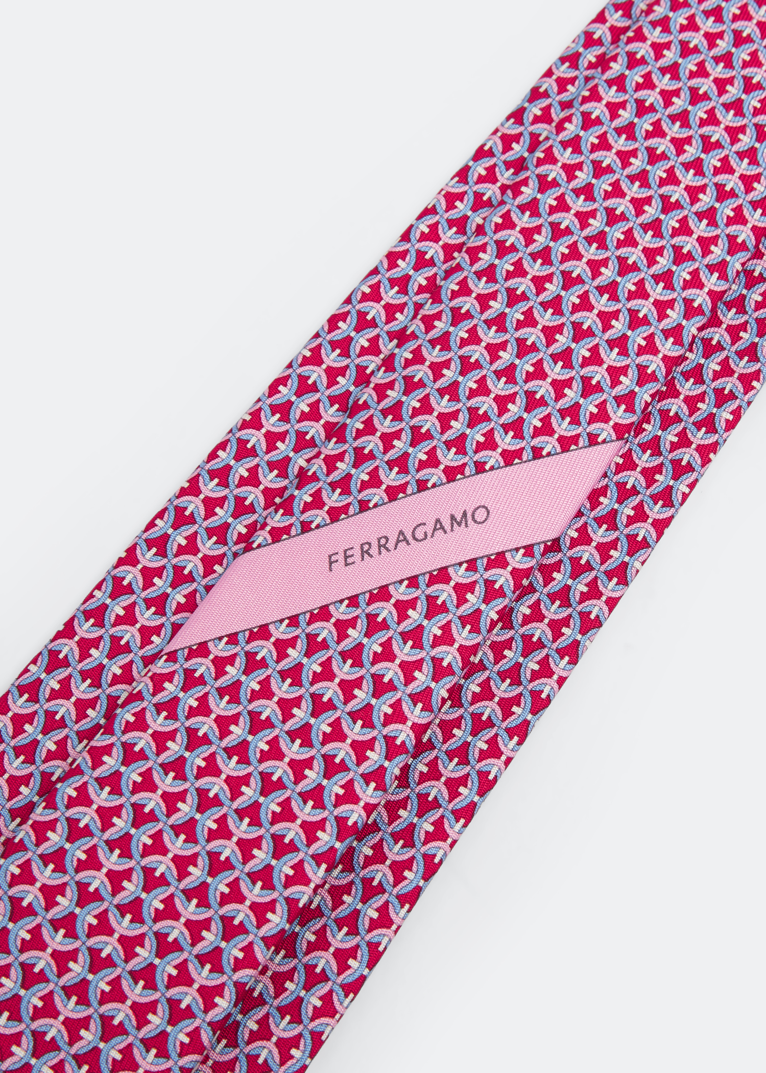 

Gancini print silk tie, Prints