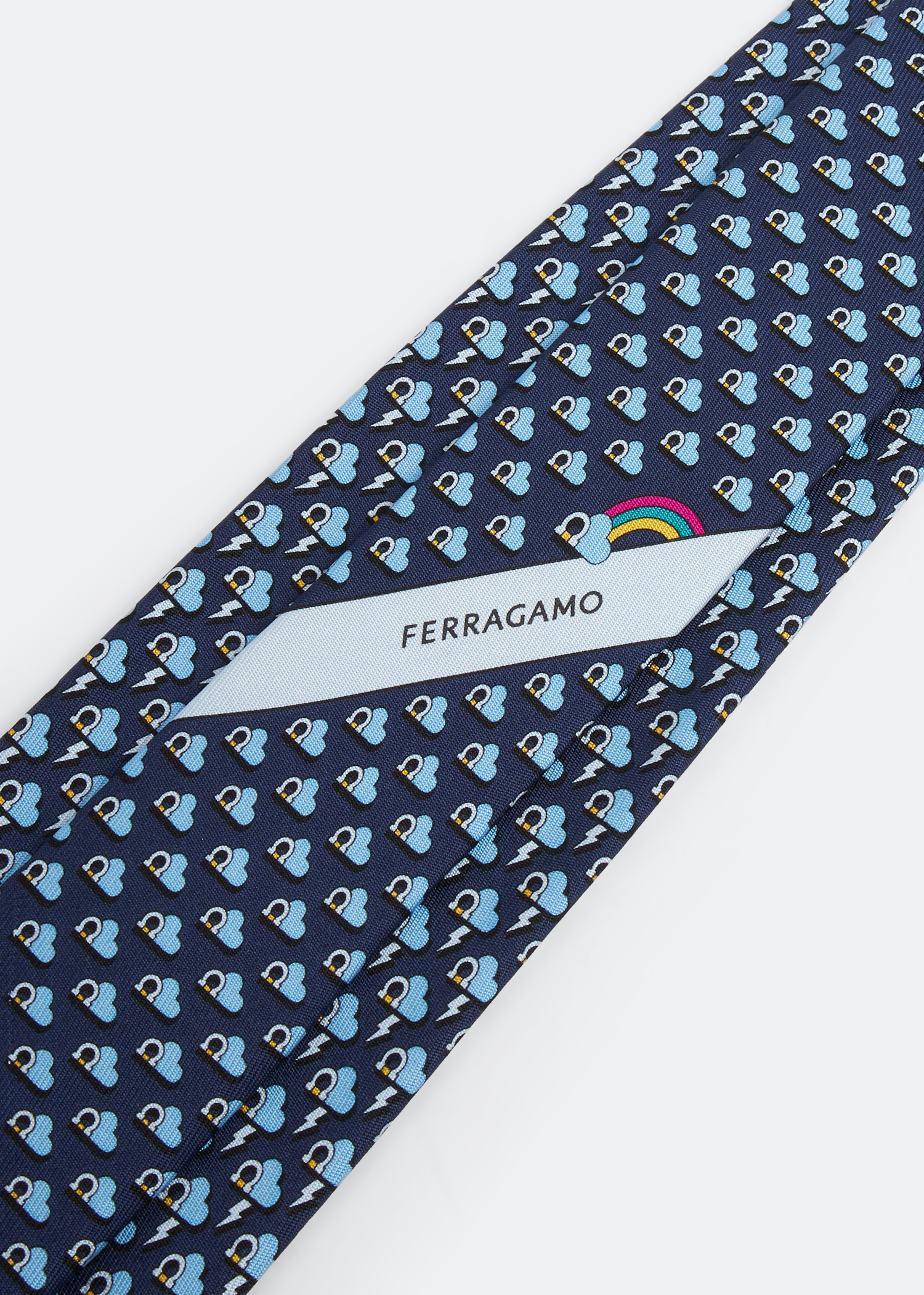 

Thunderbolt print silk tie, Prints