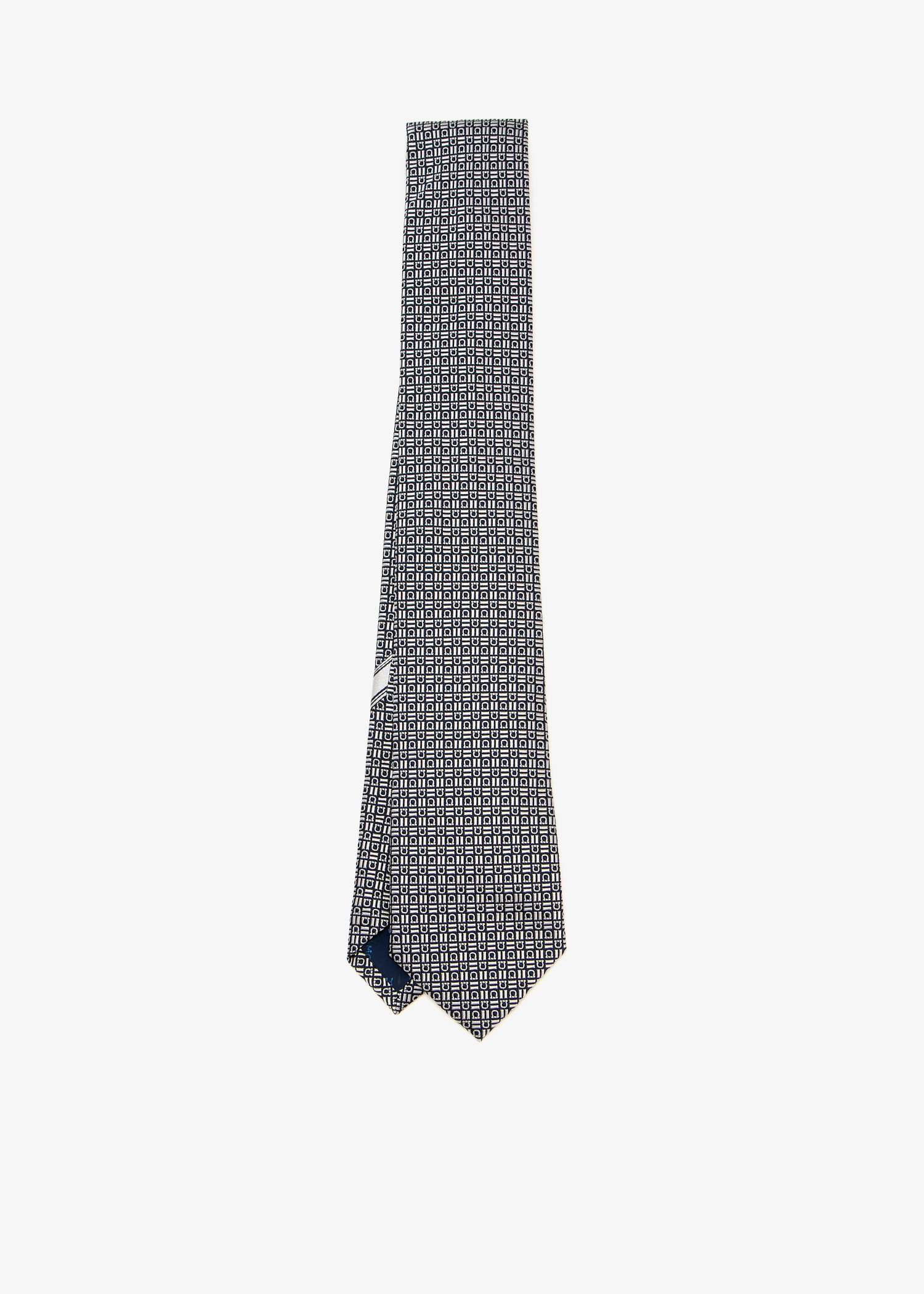 

Gancini motif jacquard tie, Navy