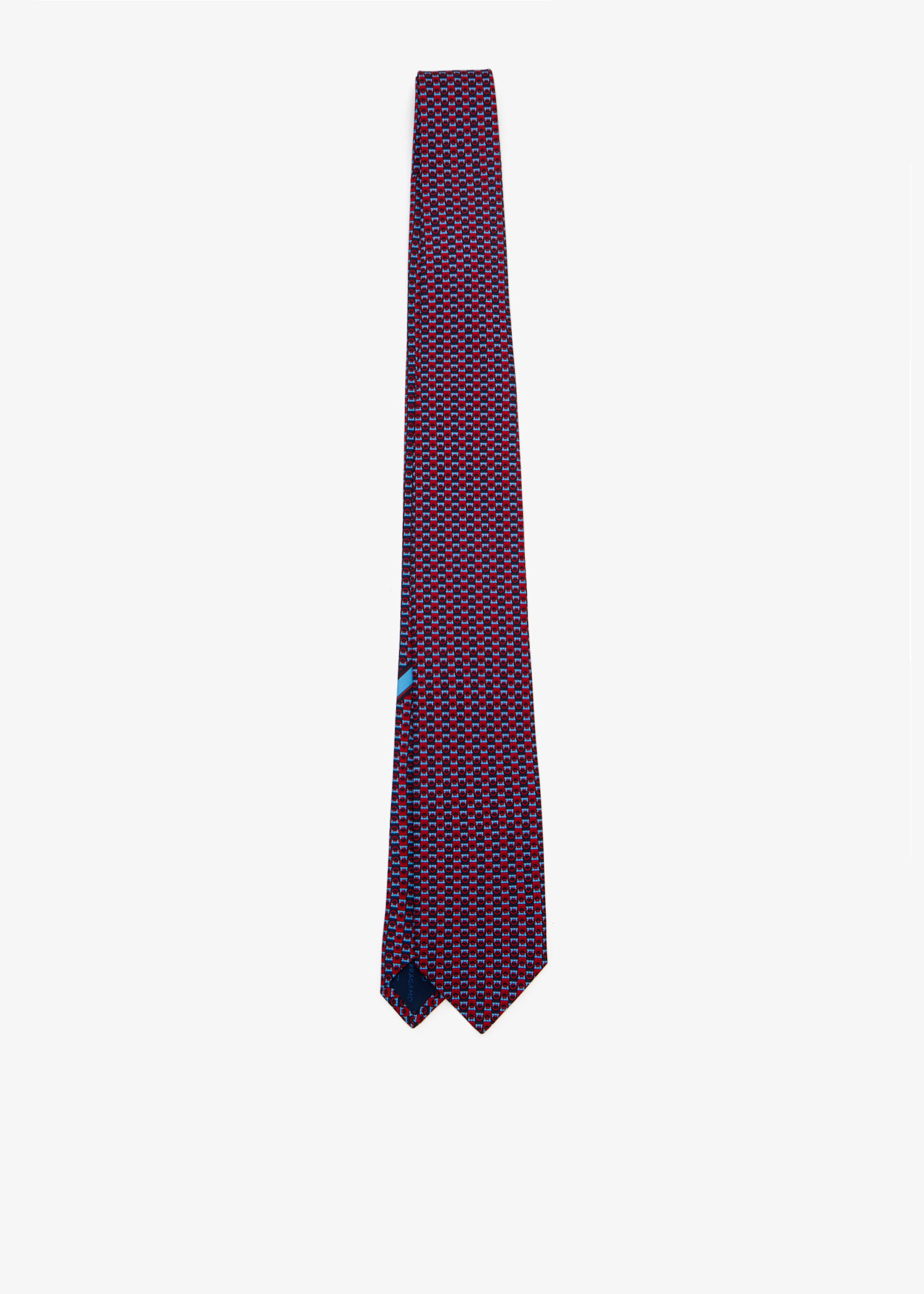 

Gancini bicolor print tie, Blue