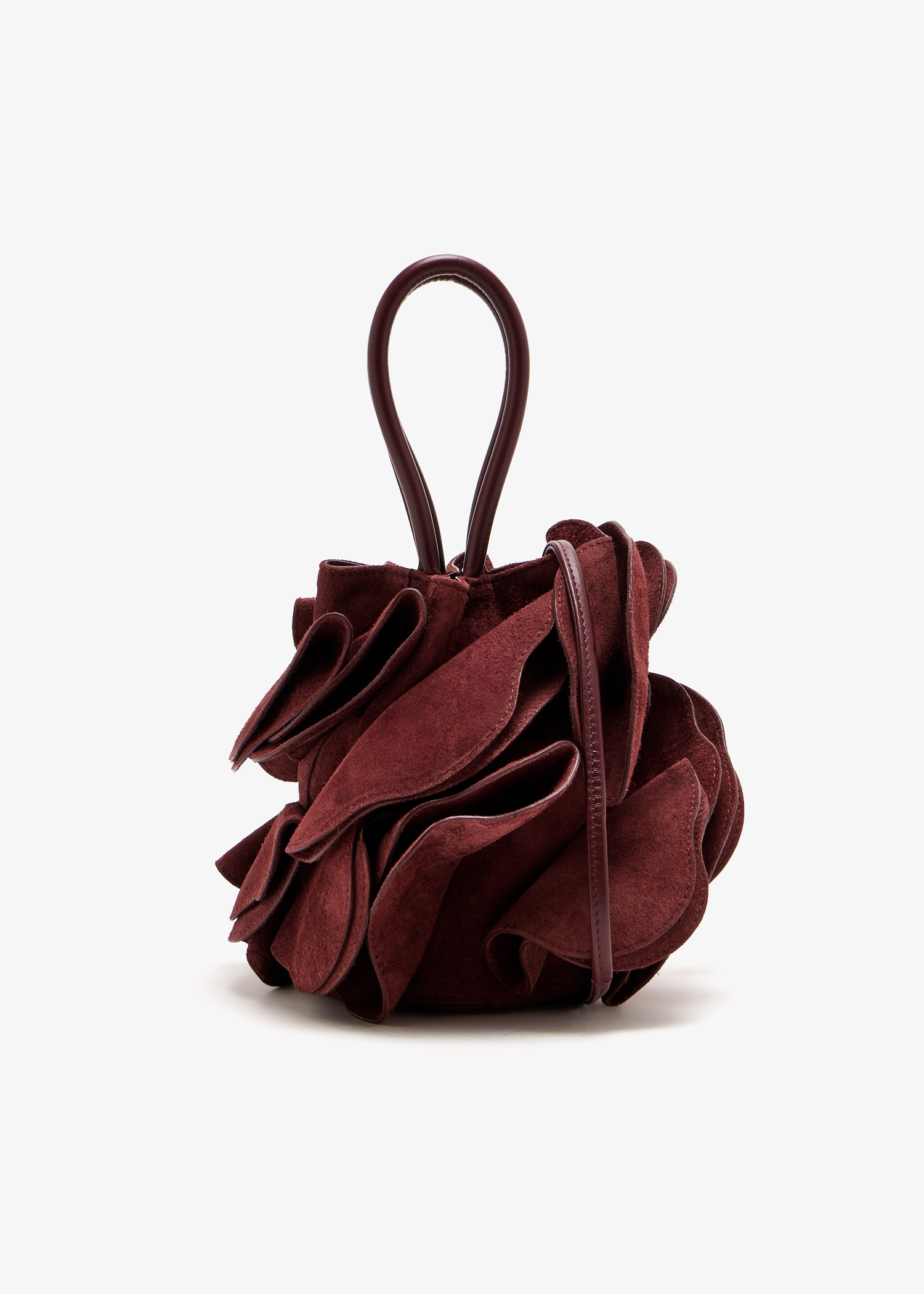 

Suede flower bag, Burgundy