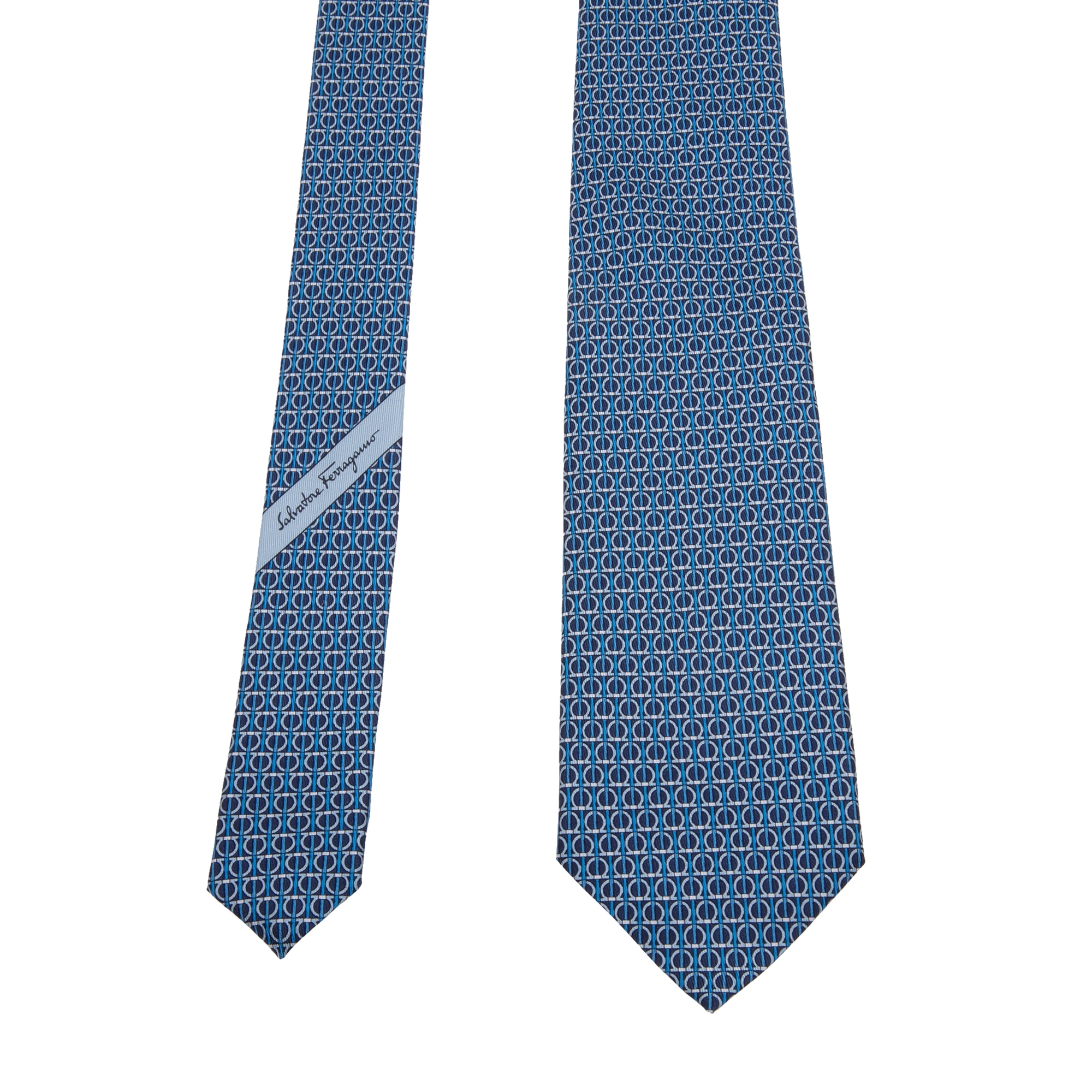 

Gancini printed tie, Blue