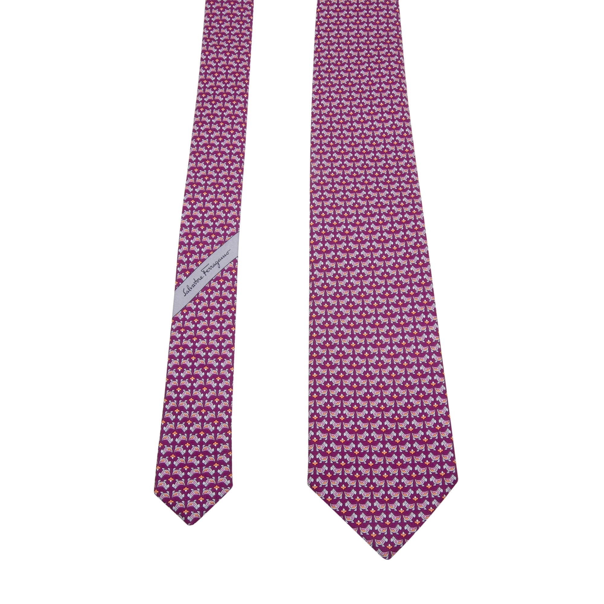 

Paisley print tie, Pink
