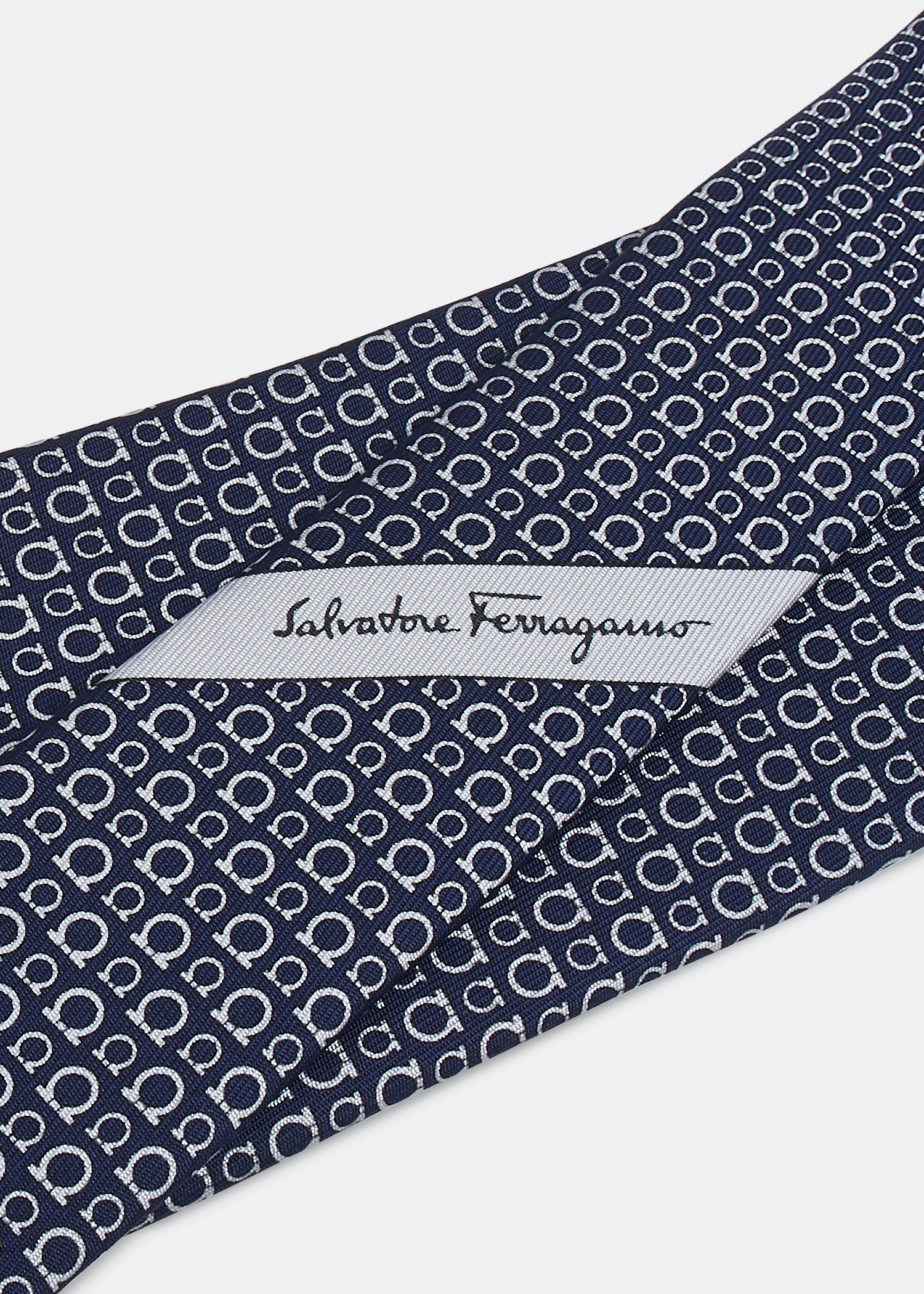 

Gancini printed tie, Blue