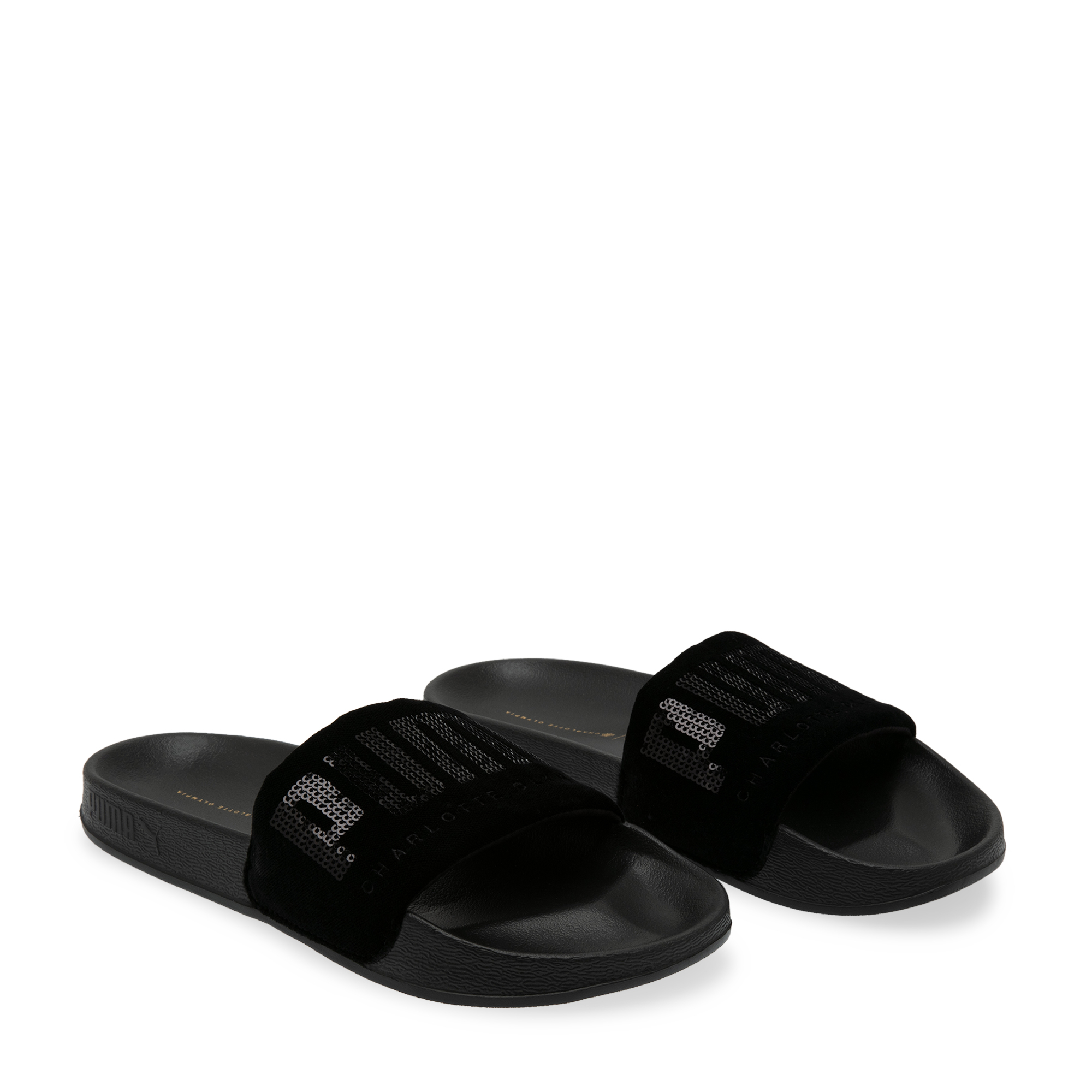 

X Charlotte Olympia Leadcat slides, Black