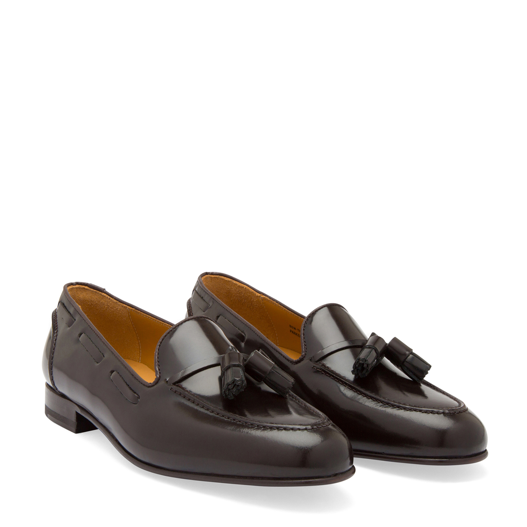 

Leather tassel loafers, Brown