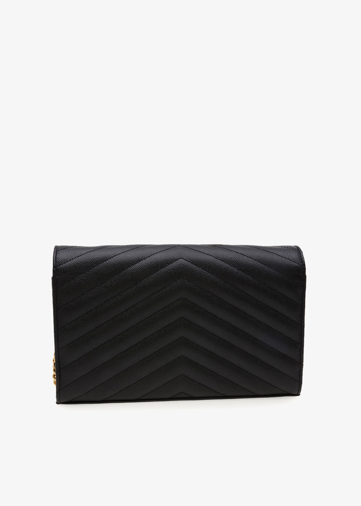 Saint Laurent Monogram chain wallet for Women Black in UAE Level Shoes