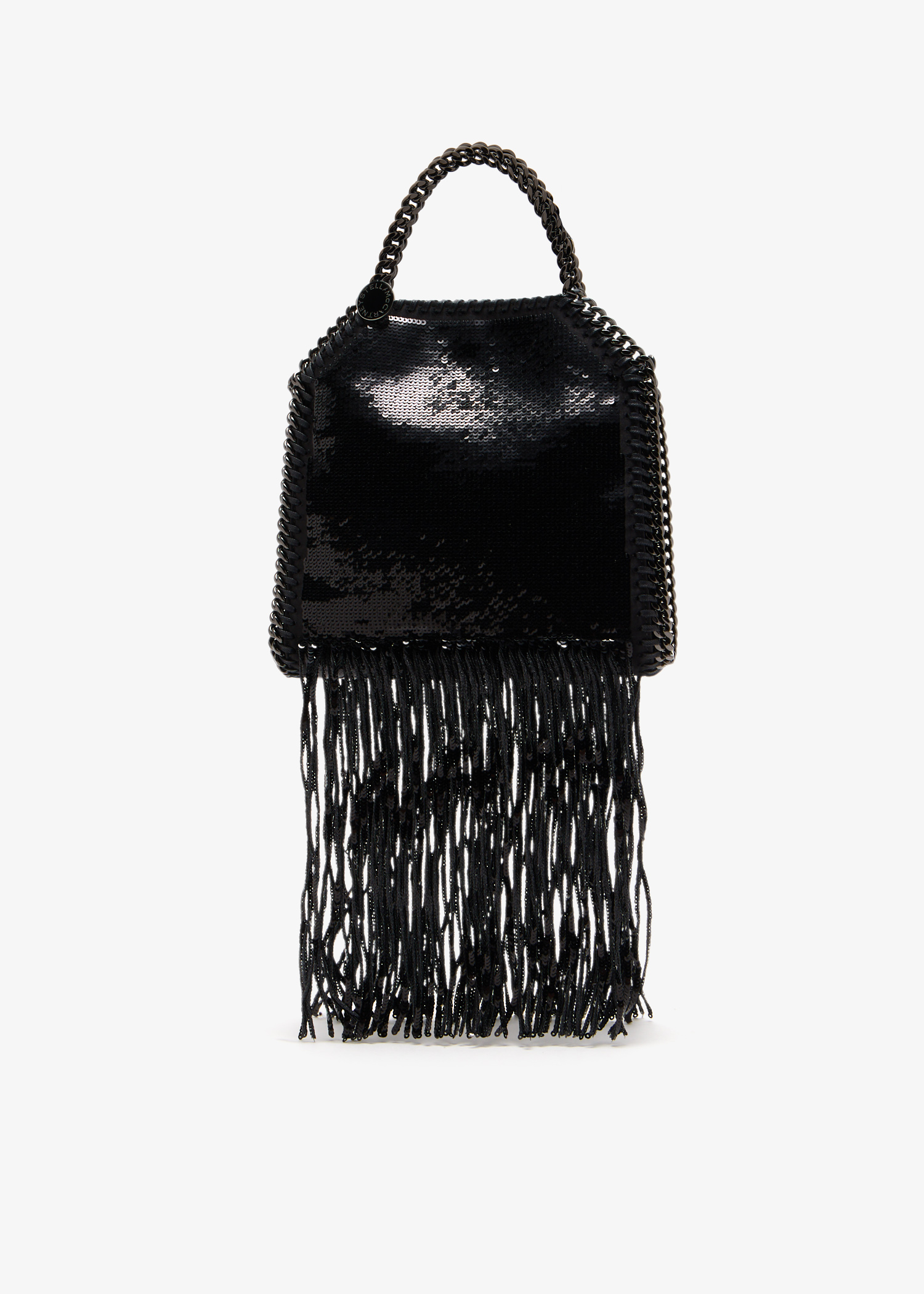 

Falabella limited edition fringe mini tote bag, Black