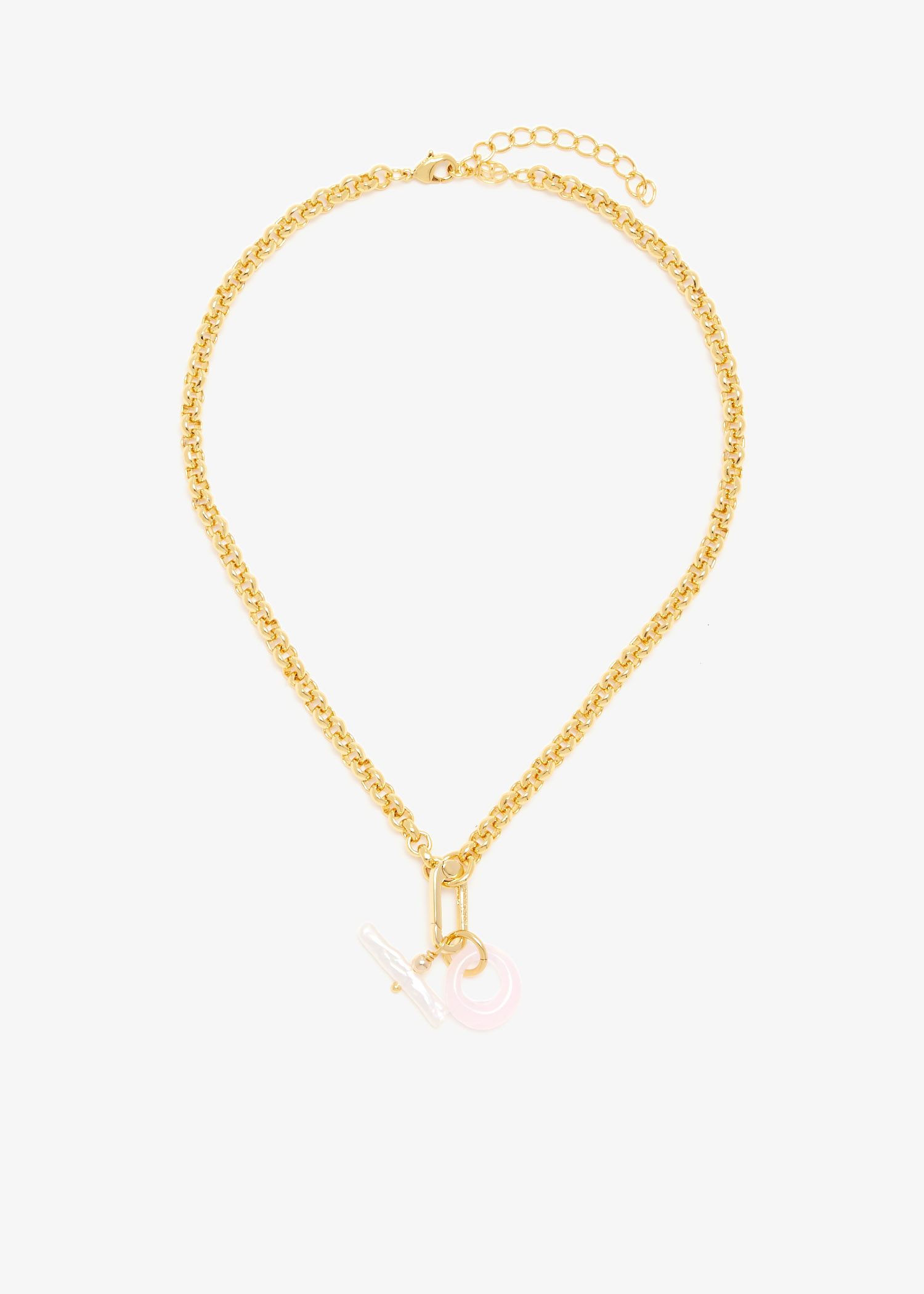 

3 in 1 Toggle link necklace, Gold