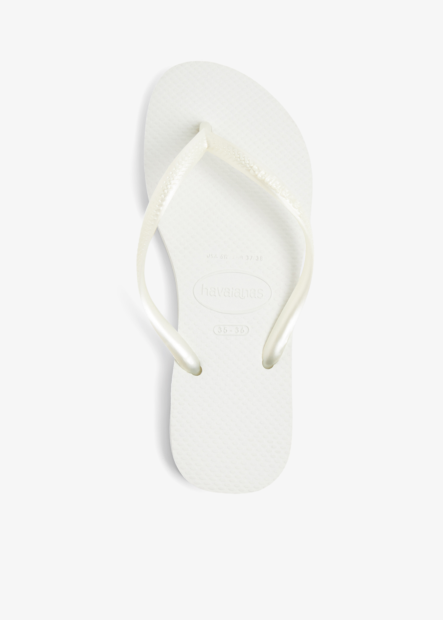 

Slim flip flops, White