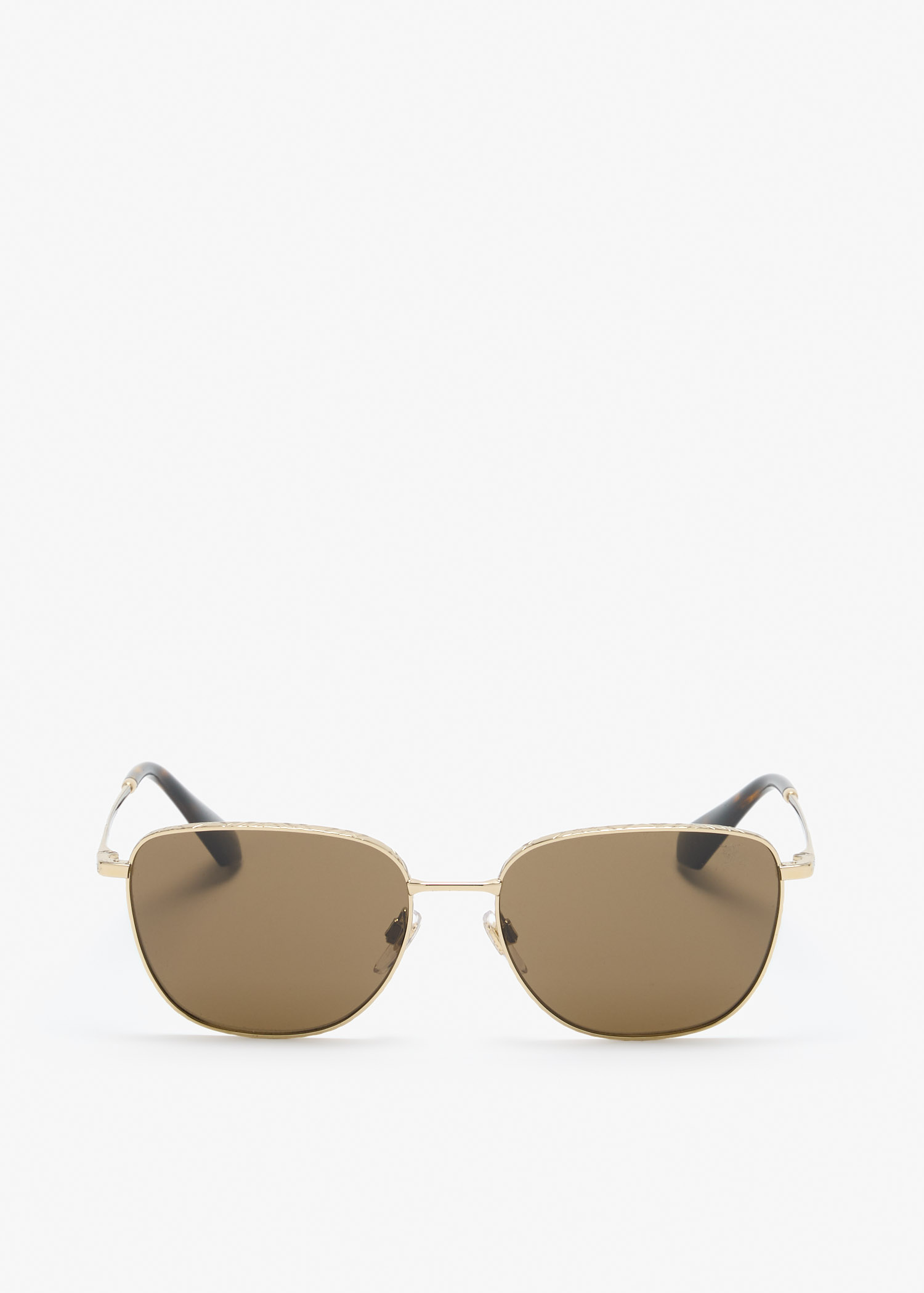 

Check square sunglasses, Gold