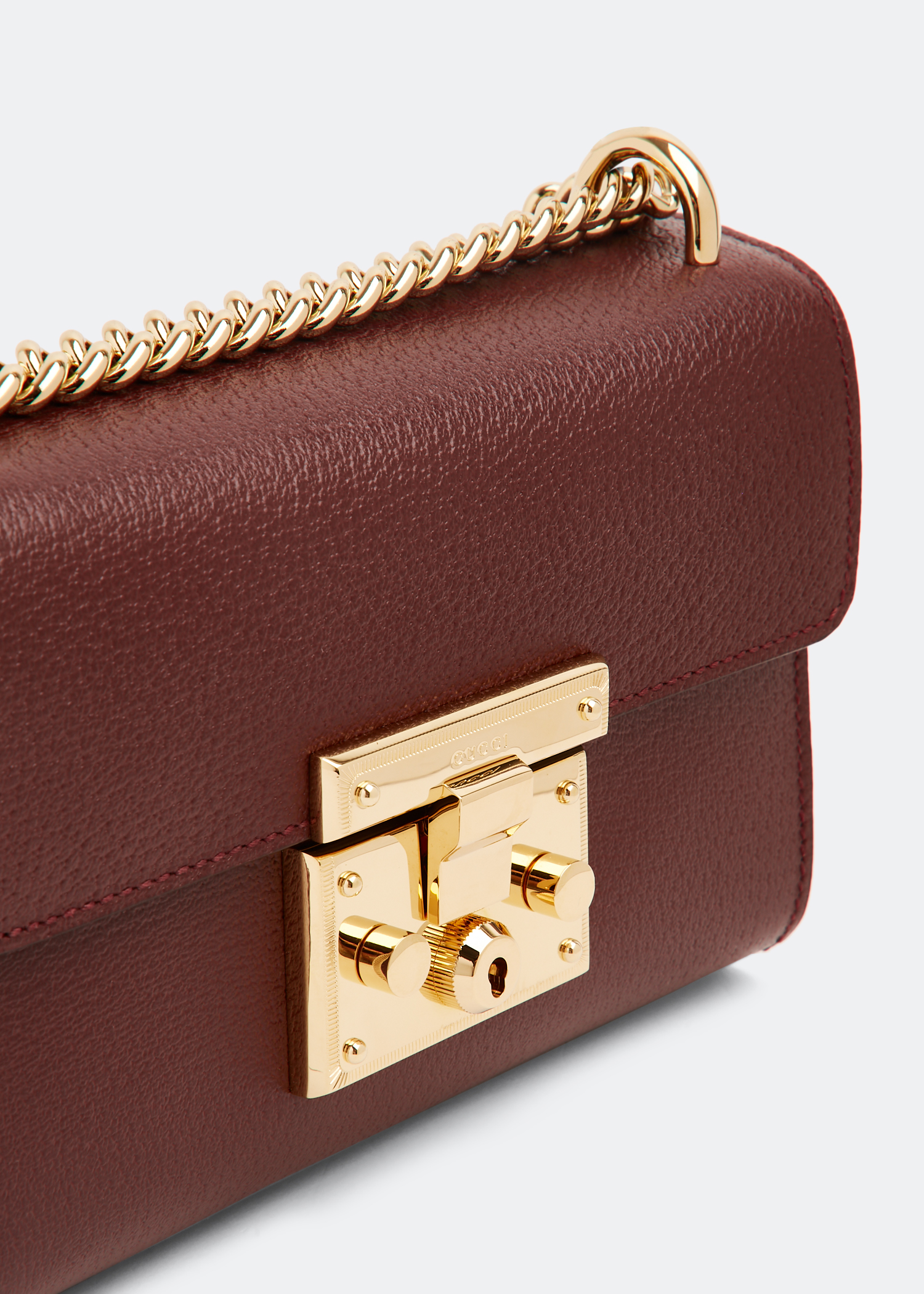 

Padlock small shoulder bag, Burgundy