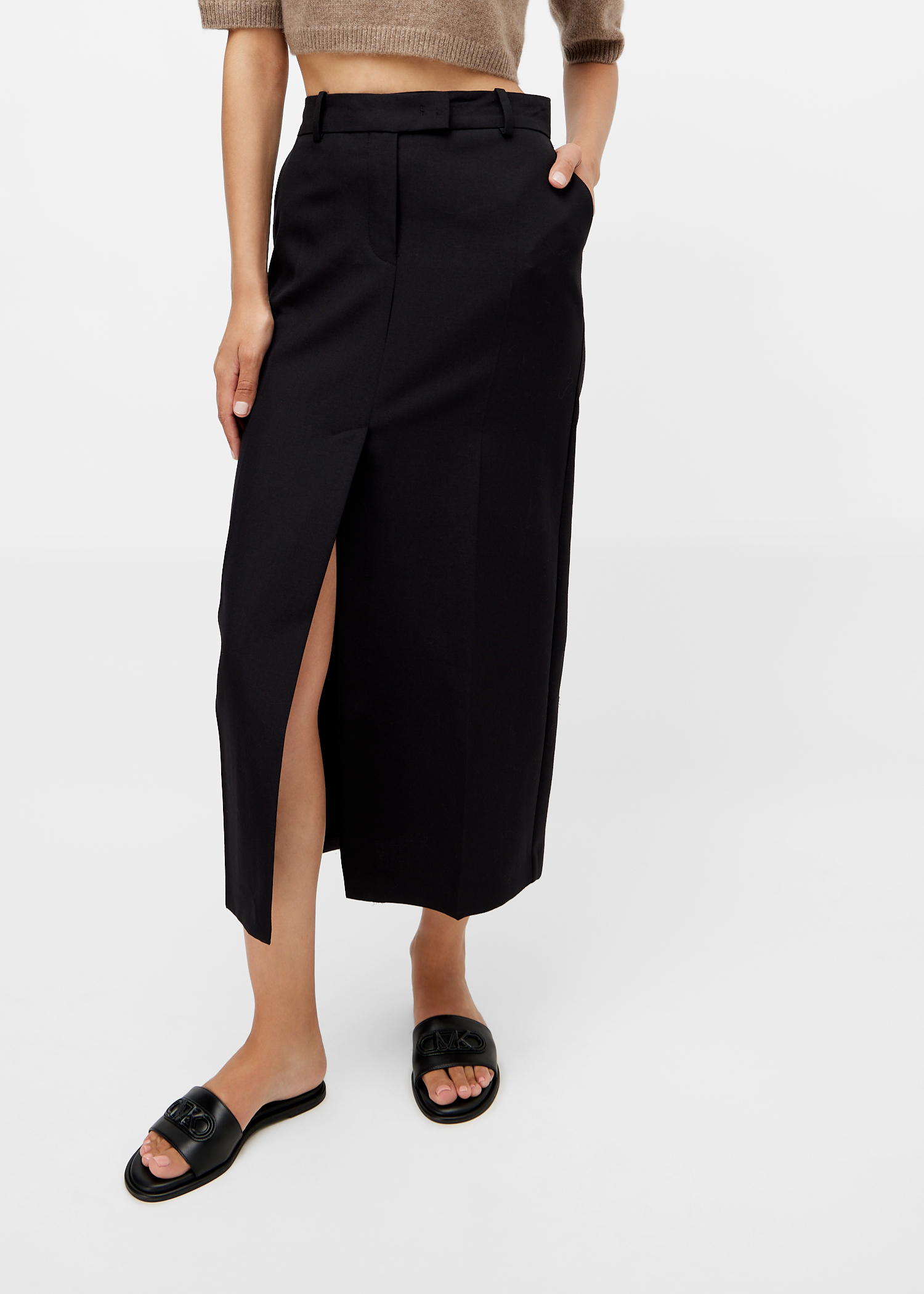 

Saylor slide sandals, Black