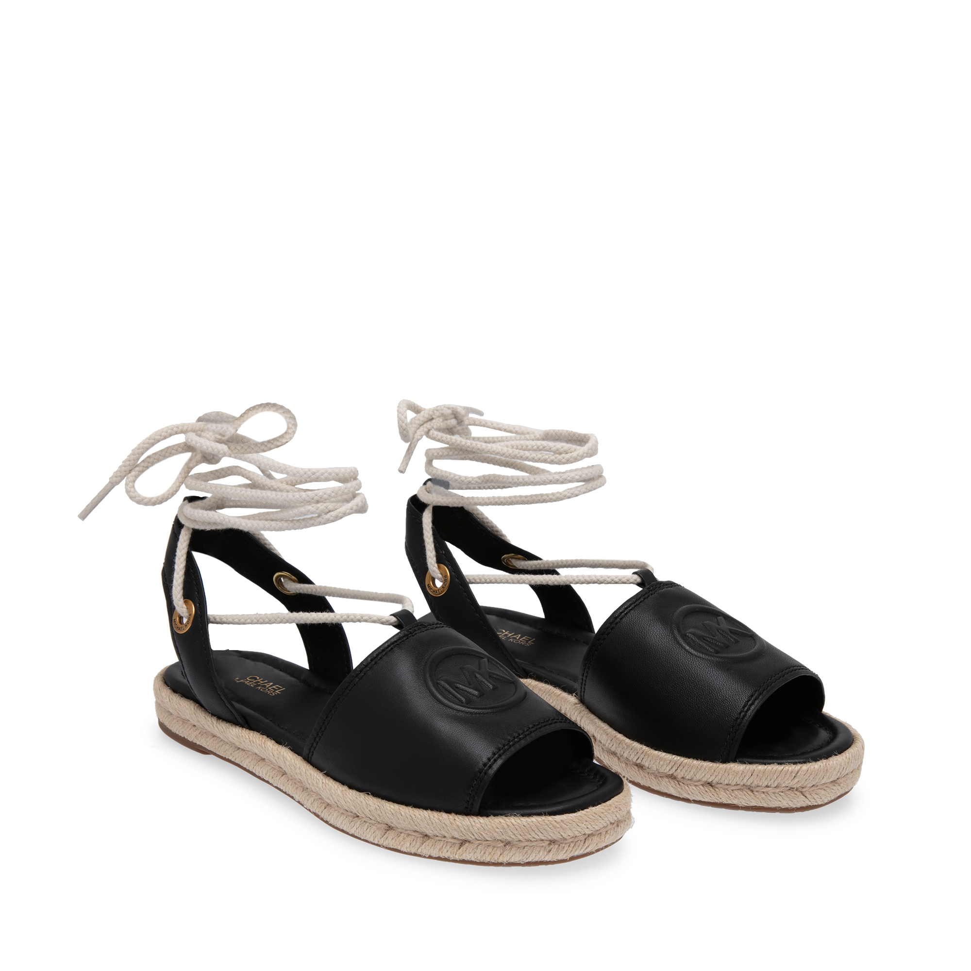 

Leather espadrille sandals, Black