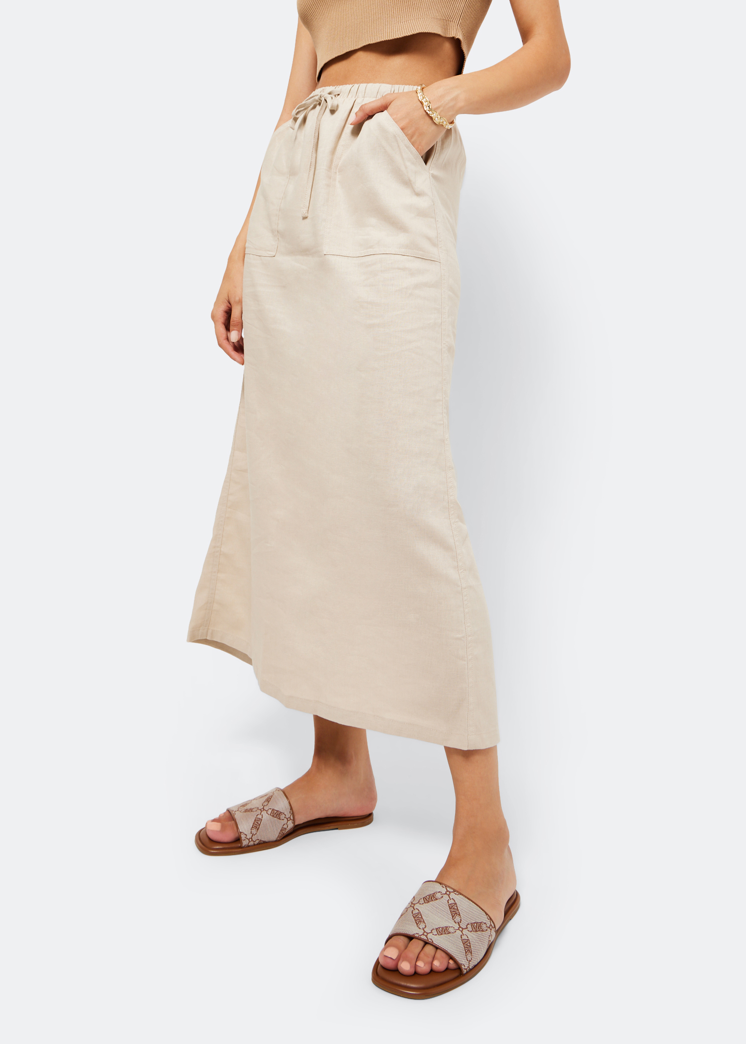 

Hayworth slide sandals, Brown